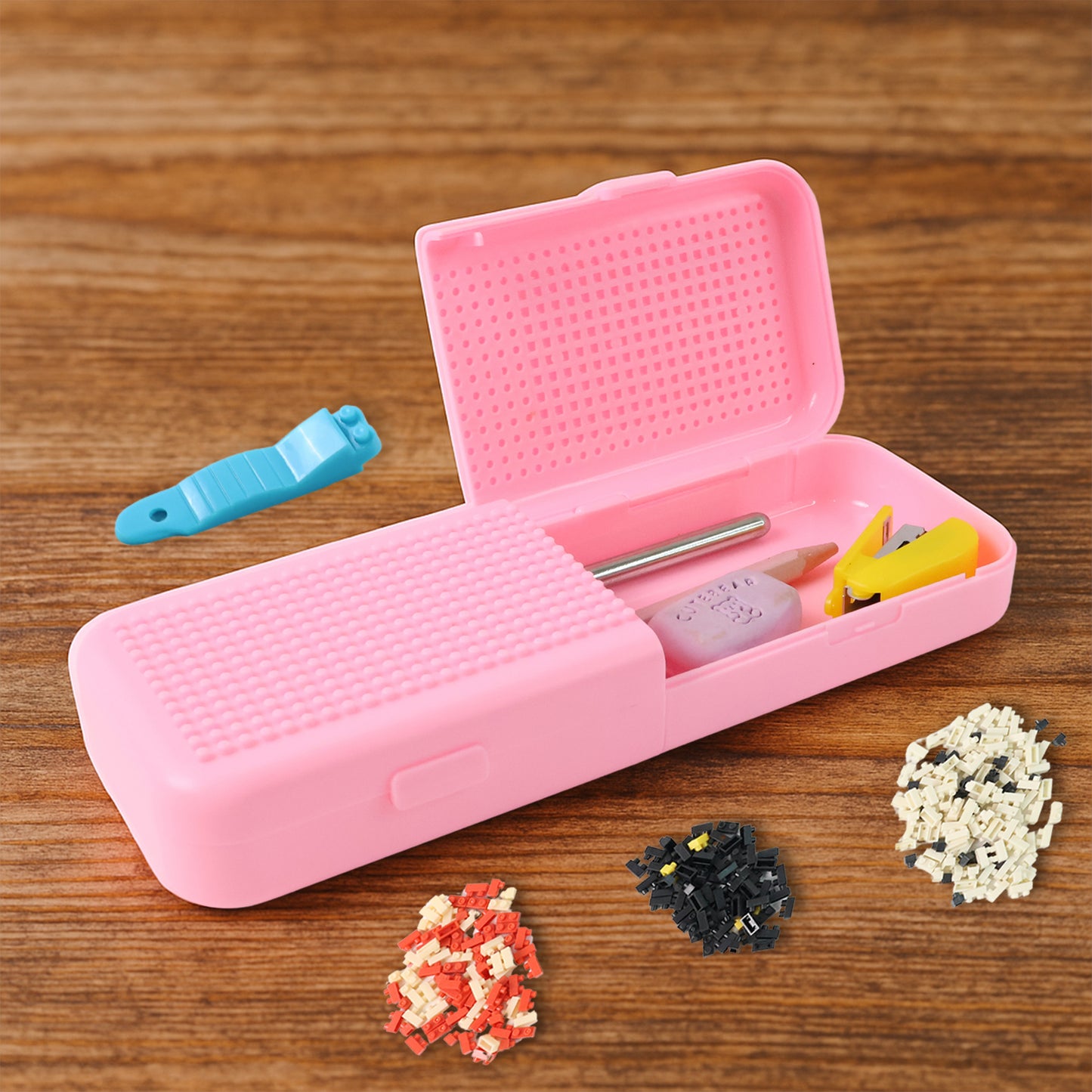 Customizable Pixel Art Pencil Box with Building Blocks - 1 Set - Happy Price - Image 5