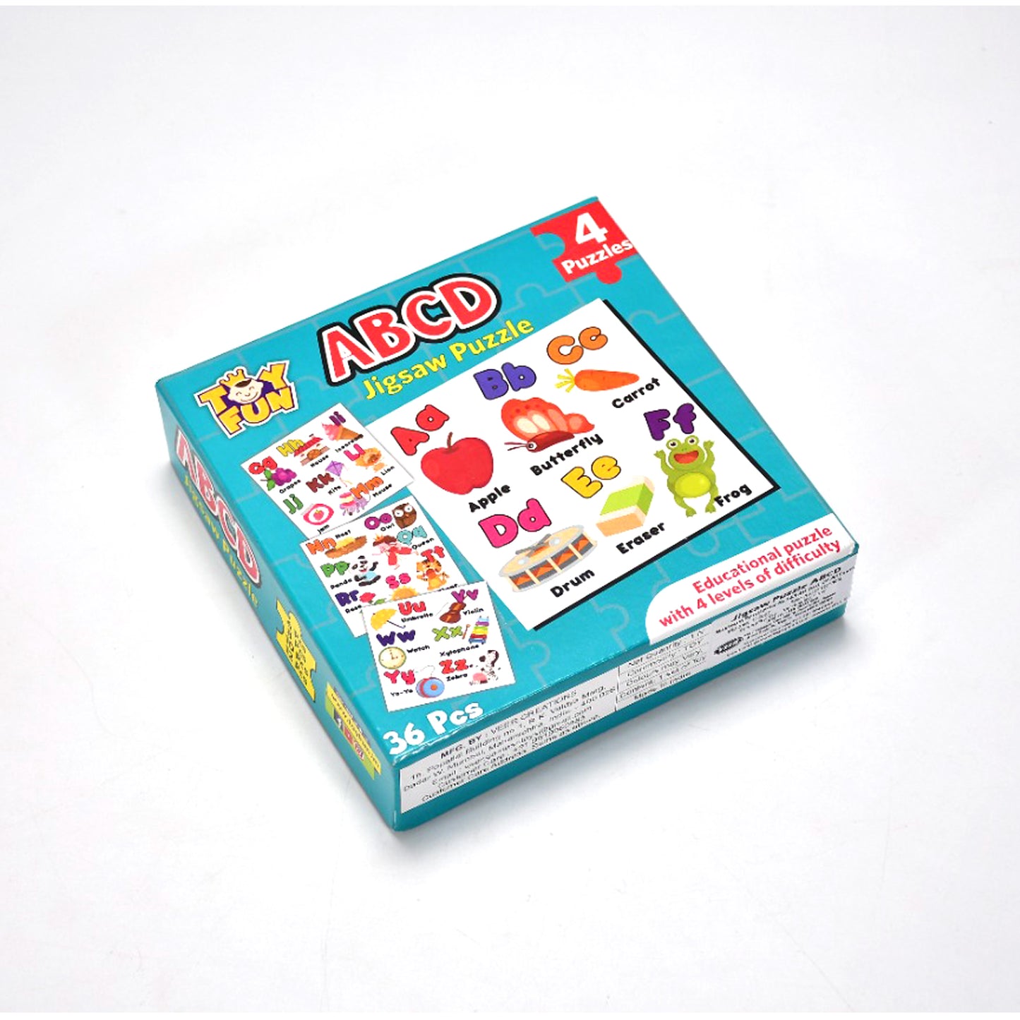 Learning Abcd Jigasaw Toy Puzzle For Children (4 Puzzles Pack) - Happy Price - Image 2