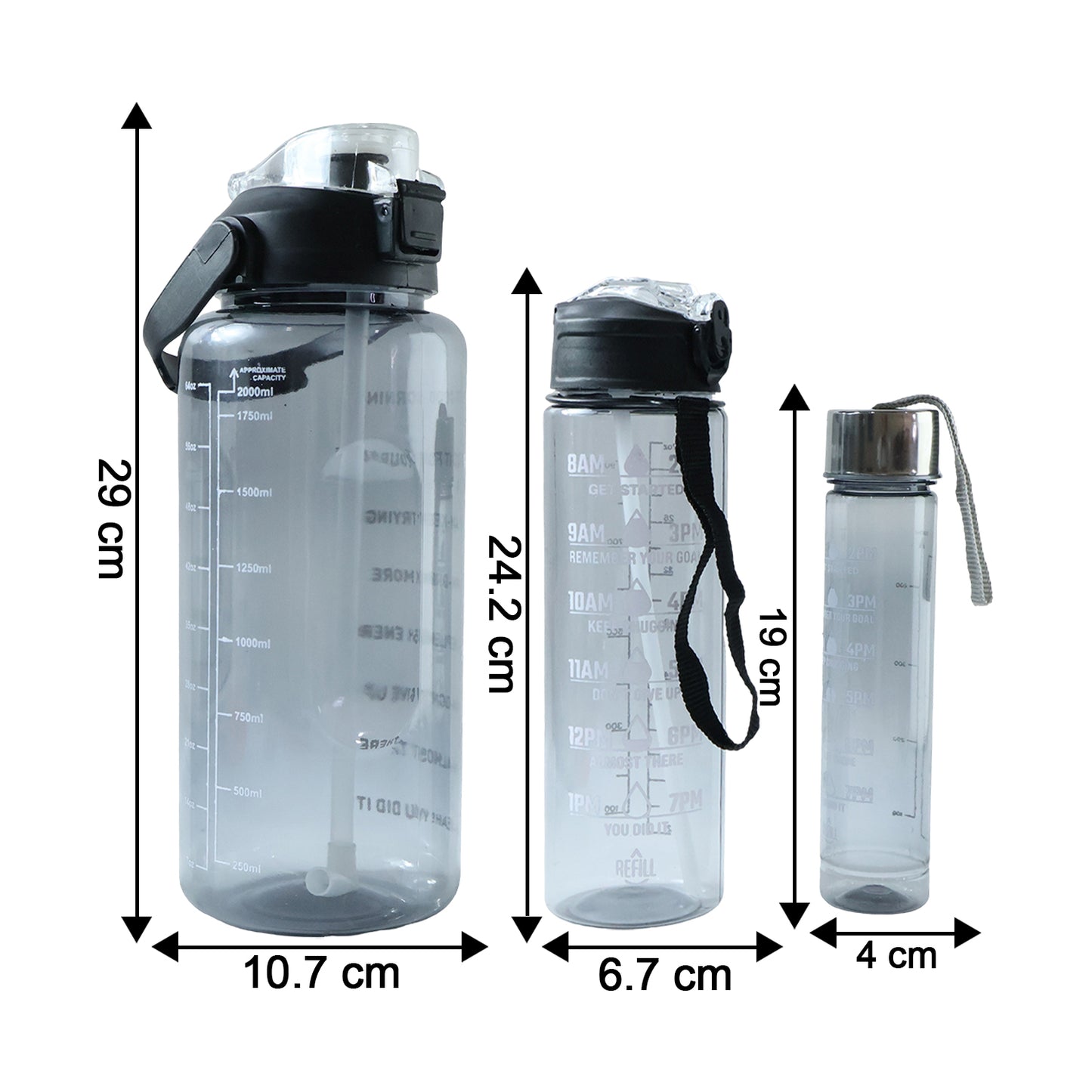 3-in-1 Multipurpose Water Bottle Set: 2000ml, 900ml, 500ml Combo Pack (3 Pc) - Happy Price - Image 5