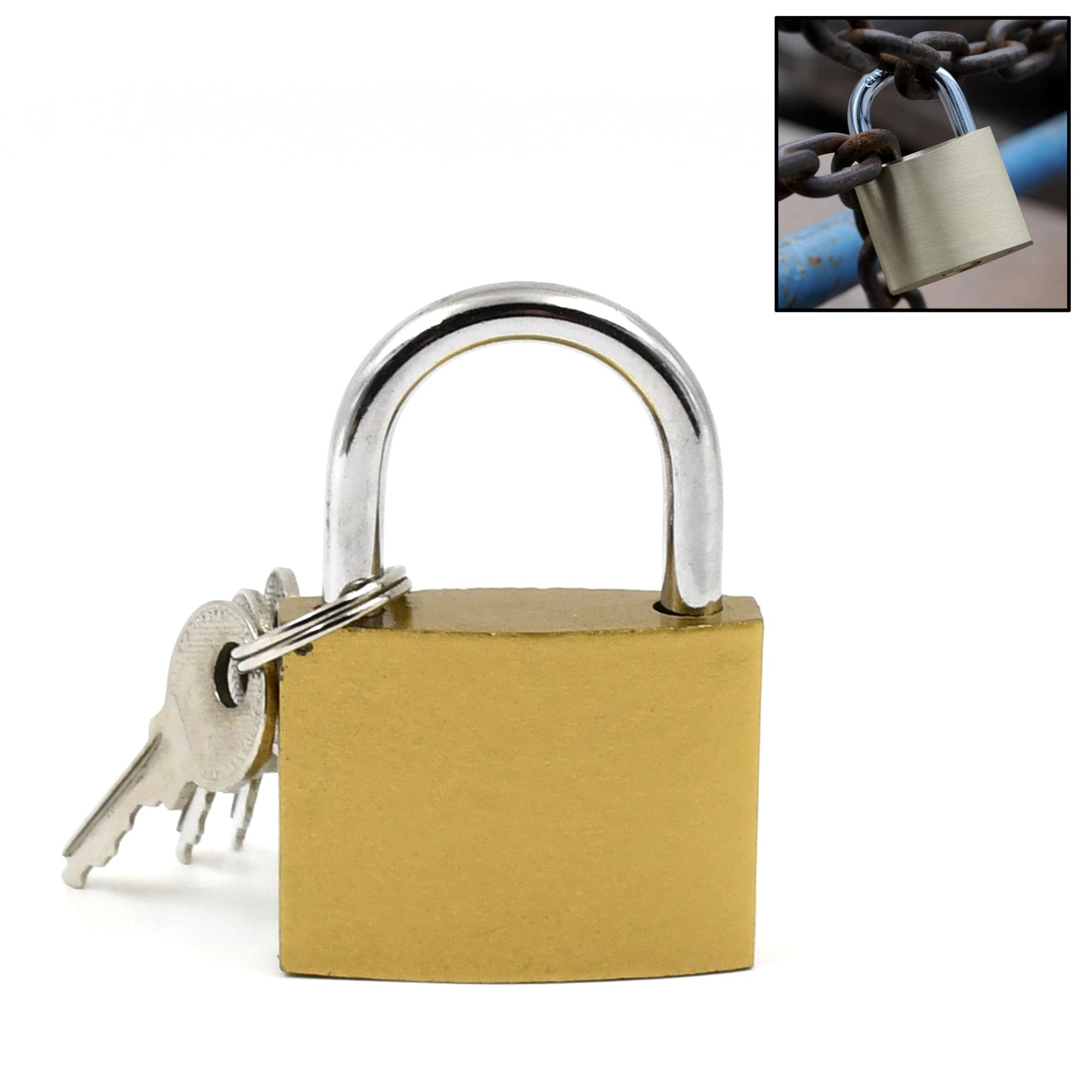 Multipurpose Solid 3 Keys Padlock 38 Mm  1 Pc) - Happy Price - Image 2