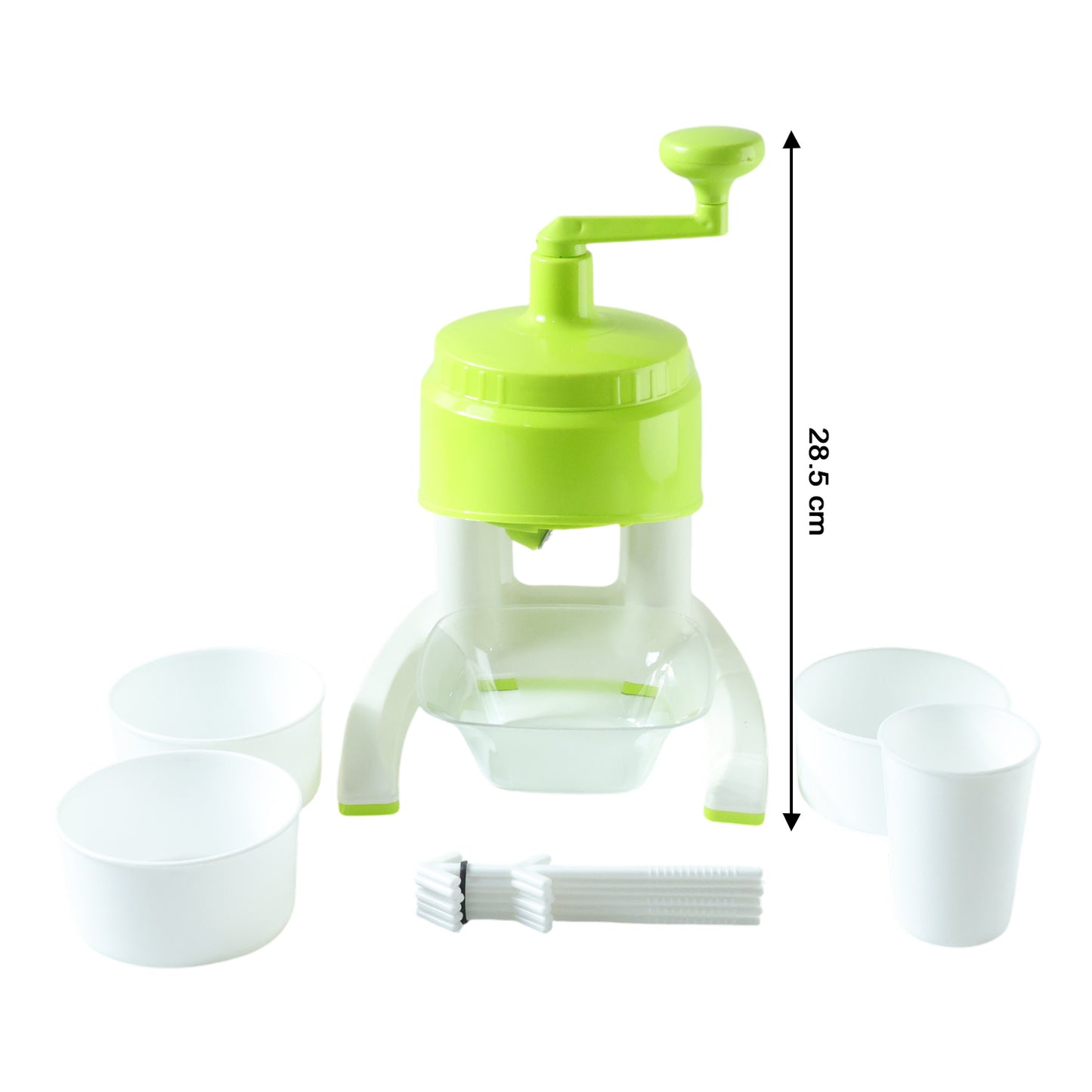 Manual Hand Crank Ice Crusher with Bowl & Cups - 1 Set Mix Color - Happy Price - Image 5
