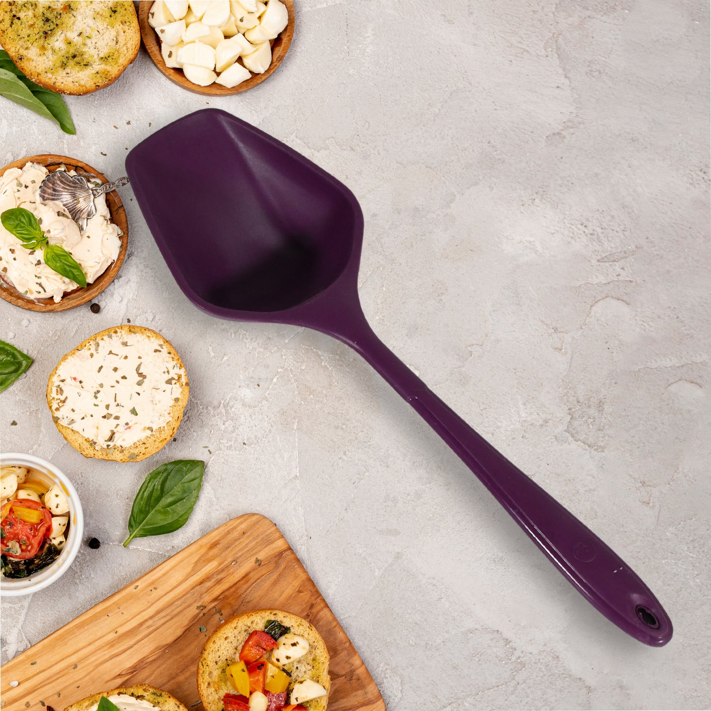Multipurpose Silicone Spoon Silicone Basting Spoon Non-stick Kitchen Utensils Household Gadgets Heat-resistant Non Stick Spoons Kitchen Cookware Items For Cooking And Baking (6 Pcs Set) - Happy Price - Image 6