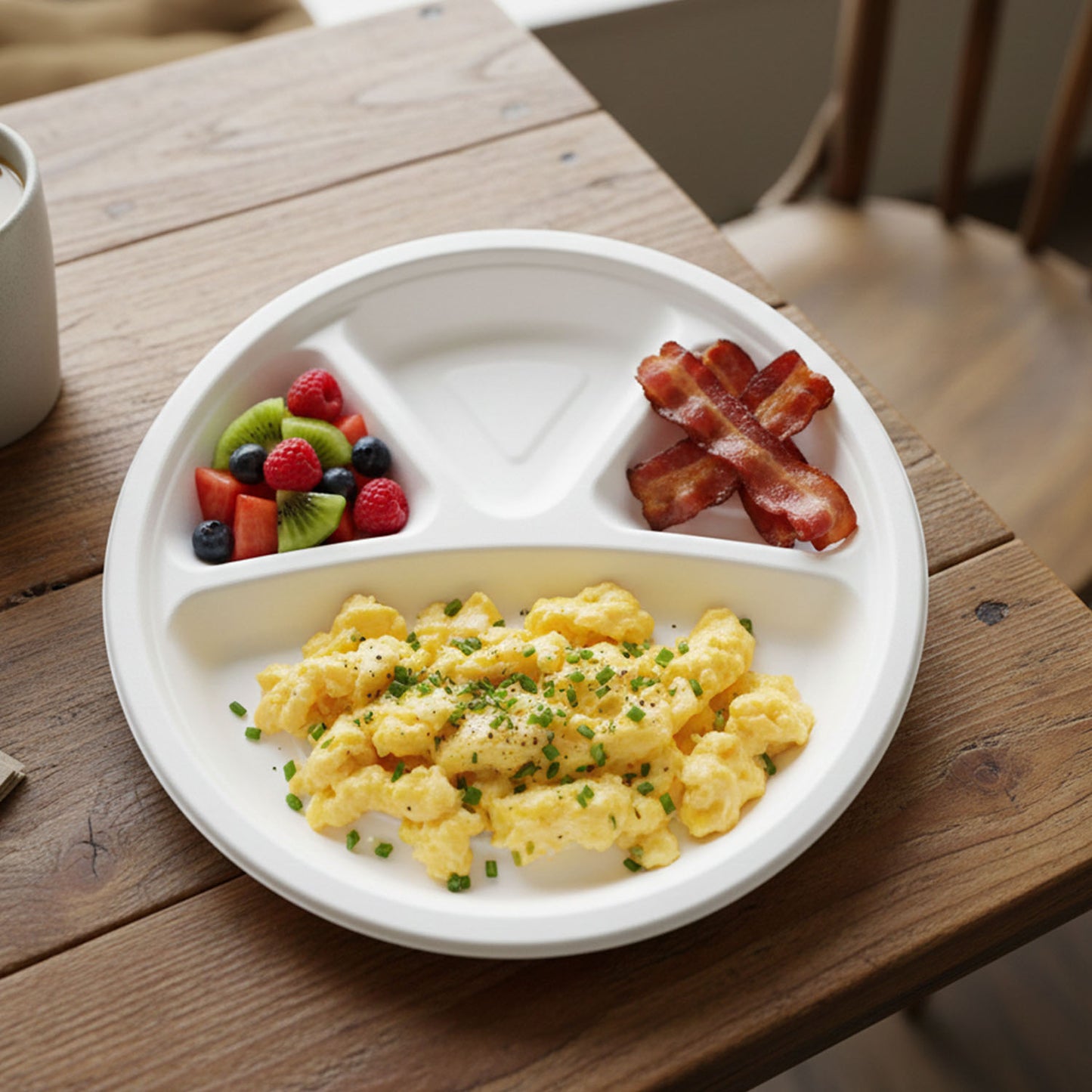 10 Pc Disposable 4-Compartment Meal Plates for Parties & Events - Happy Price - Image 3