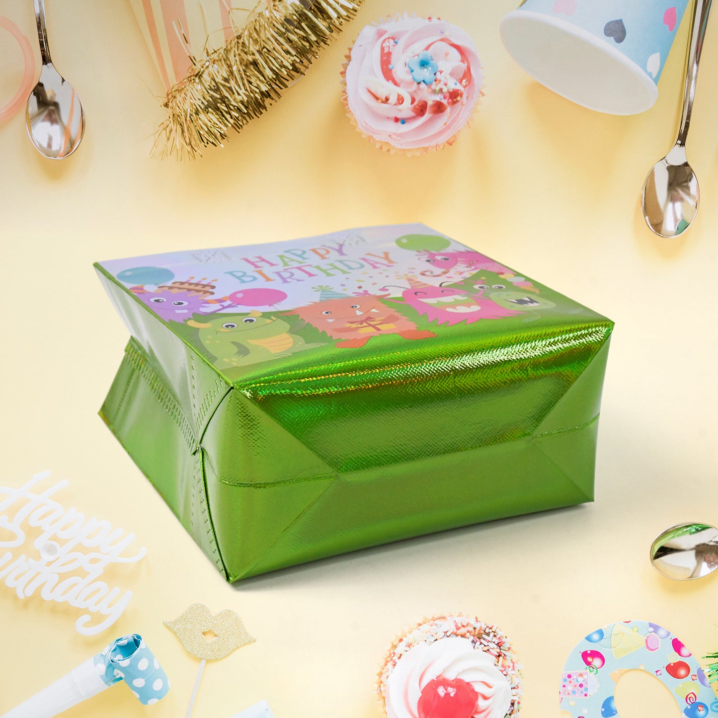 Birthday Gift Bag Reusable Party Gift Bags (1 Pc  Mix Design) - Happy Price - Image 3