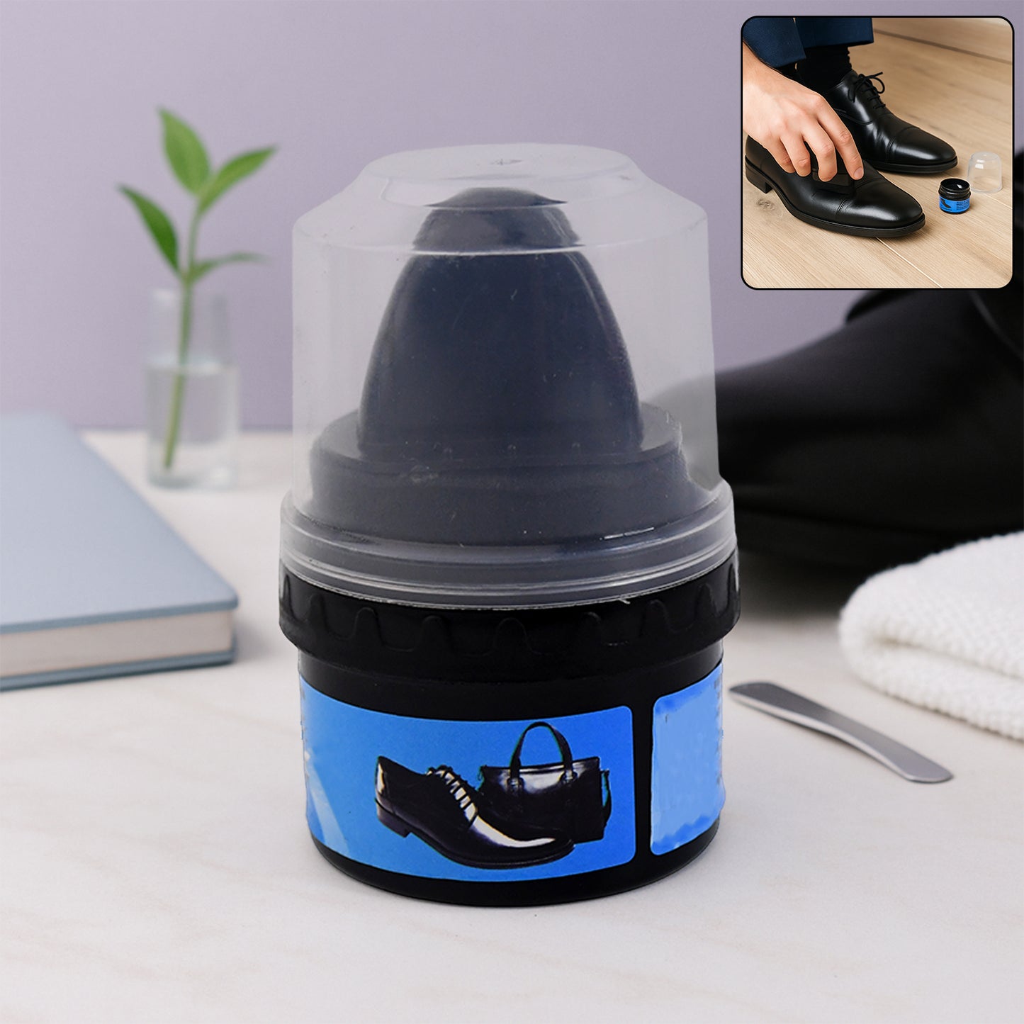 Instant Shoe Shine Sponge With Liquid Polish (1 Pc) - Happy Price - Image 7