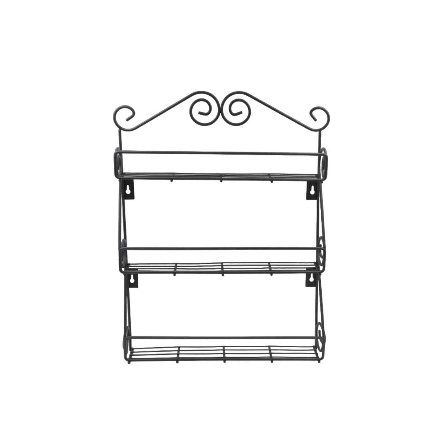 Big Wall Mounted Iron Wall Shelf With 3 Storage Racks For Kitchen Pantry Cabinet Counter Top Or Free Standing Rack Holder For Kitchen - Happy Price - Image 4