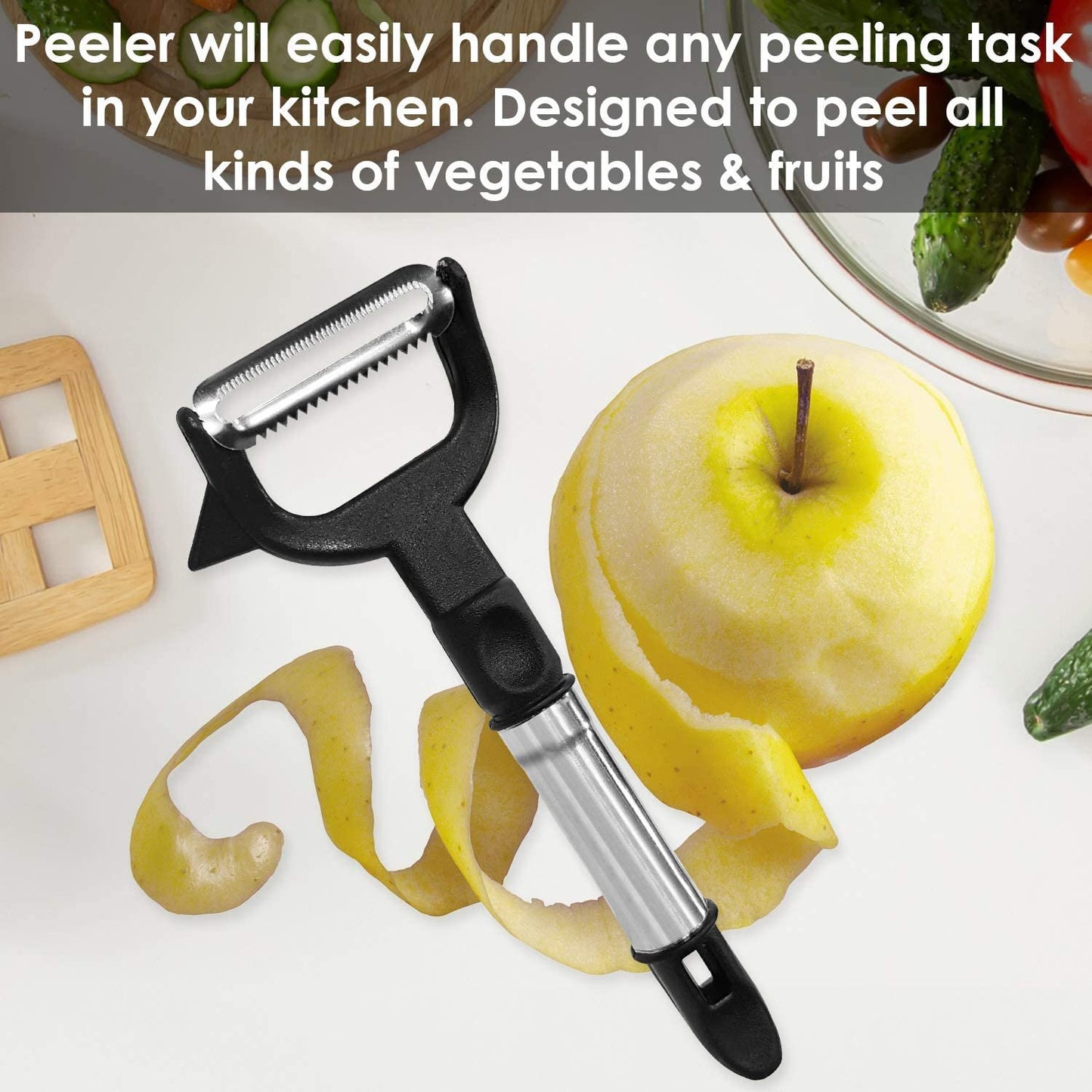 2-in-1 Double Julienne And Vegetable Peeler - Happy Price - Image 4