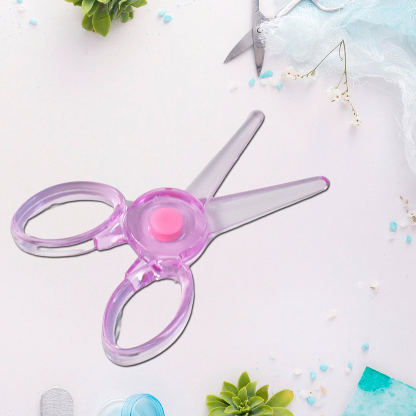 Plastic Child-safe Scissor (1 Pc  Mix Color) - Happy Price - Image 3