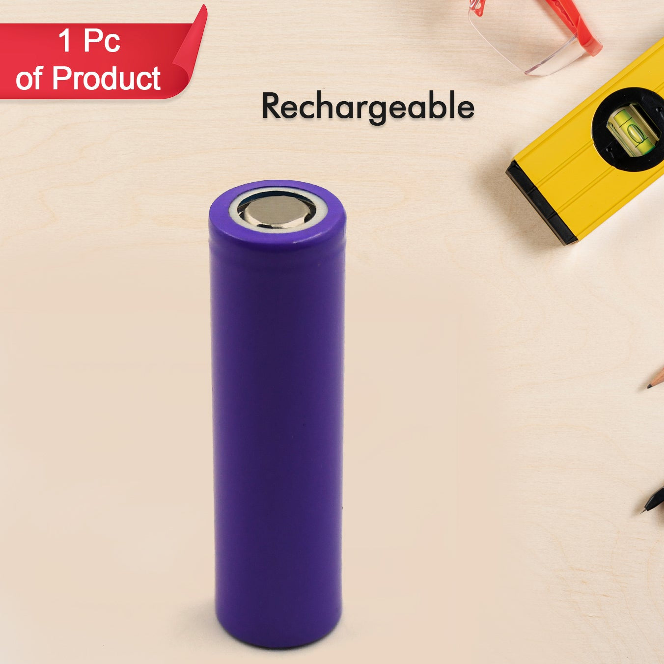 High-capacity Released Rechargeable Batteries 3.7v 1200mah Flat Top Lithium Rechargeable Battery (1pc) - Happy Price - Image 1