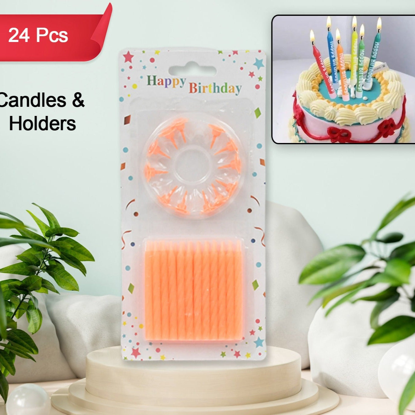 Birthday Party Candles (Pack Of 24 Pcs) - Happy Price - Image 1