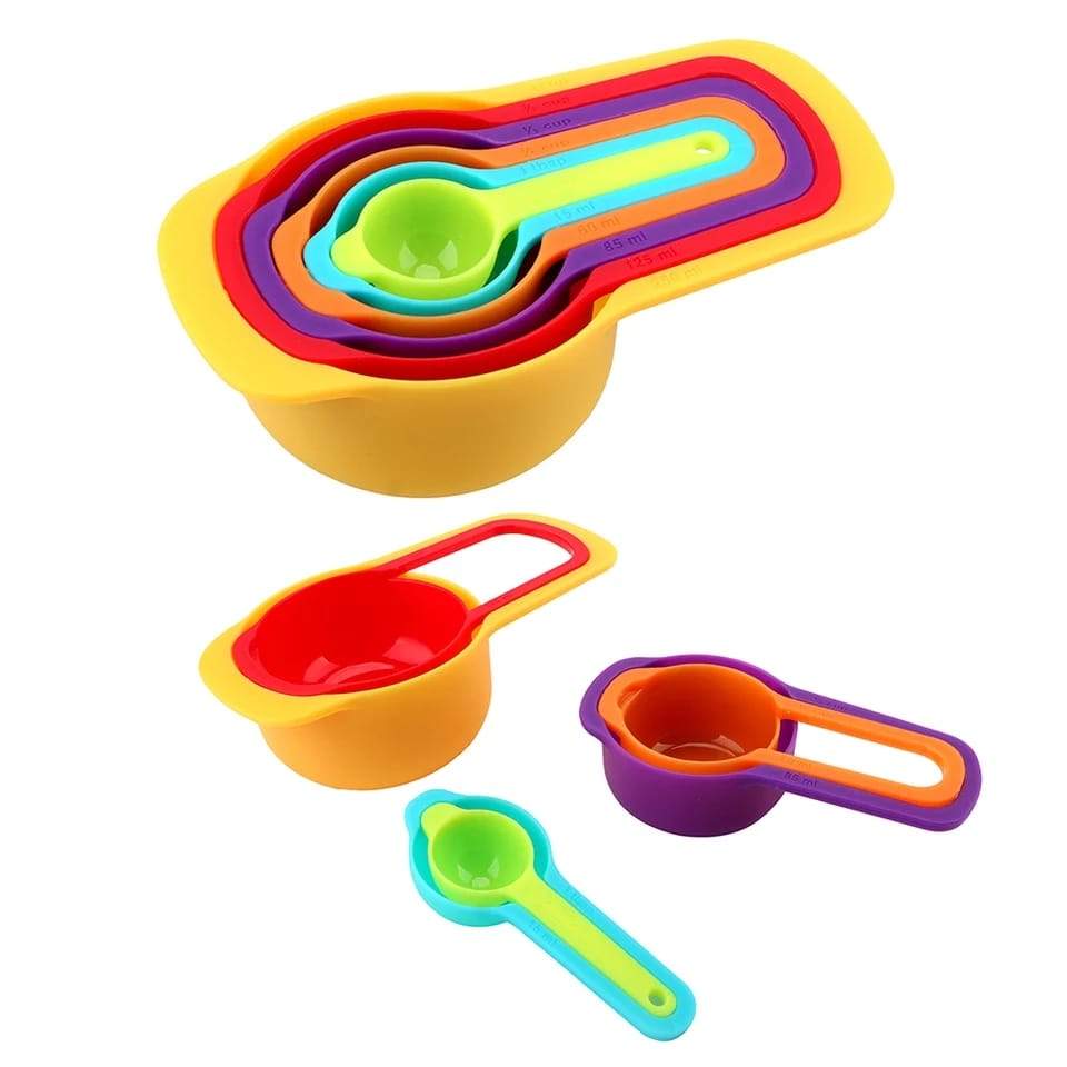 Plastic Measuring Spoons For Kitchen (6 Pack) - Happy Price - Image 1