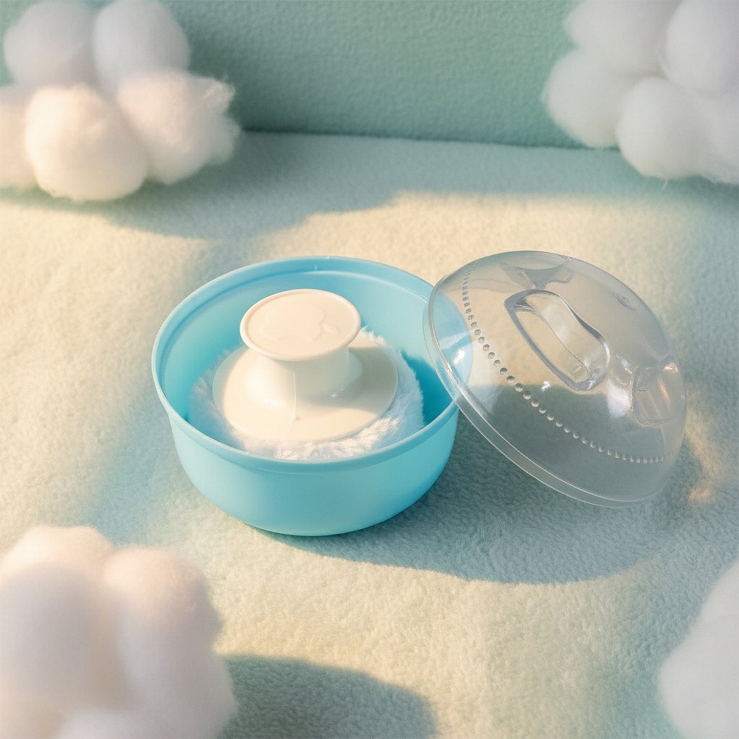 Baby Powder Puff Dispenser with Lid & Soft Applicator - 1 Set - Happy Price - Image 5