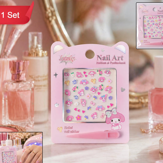 Cute Cartoon Nail Art Sticker Set (1 Set)