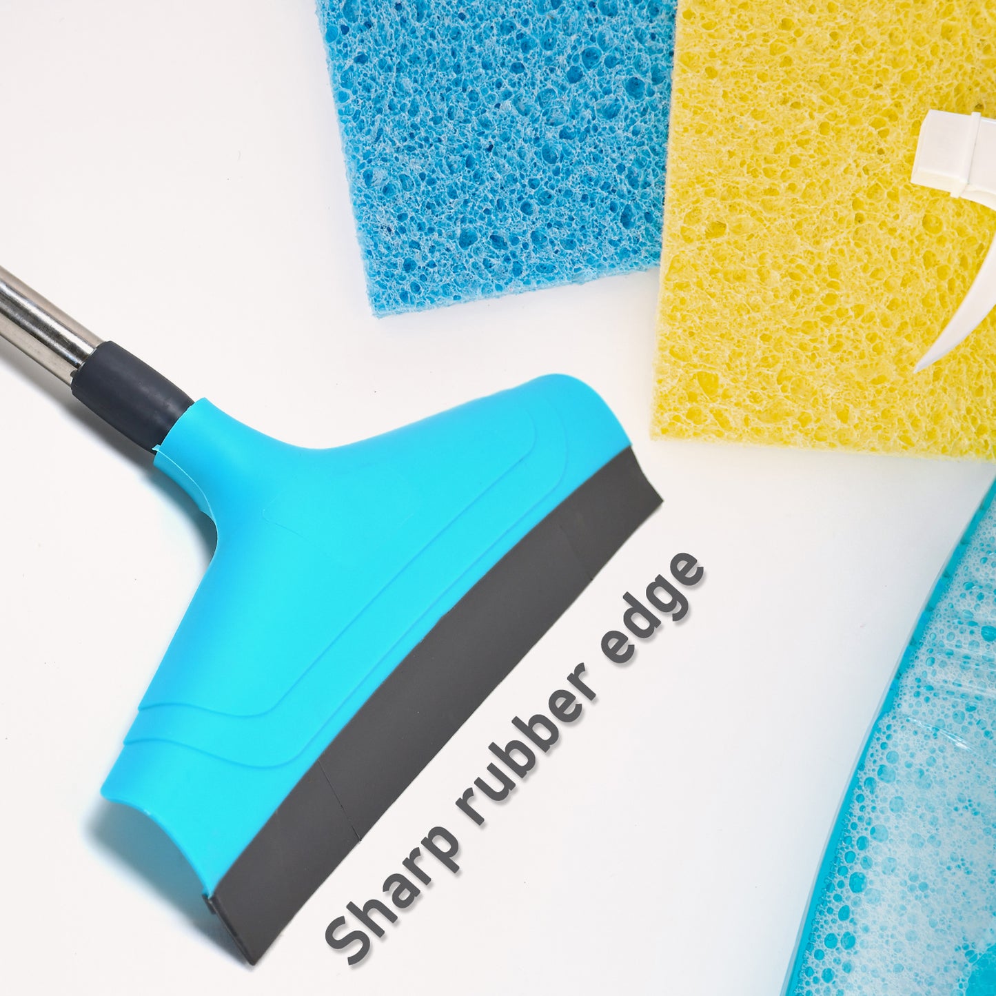 Adjustable Bathroom Wiper with 12 Inch Rubber Blade - Happy Price - Image 4