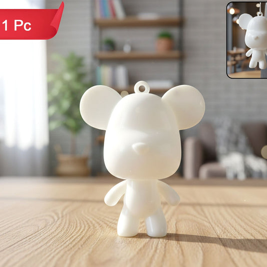 Cute Bear Character Keychain - Decorative Mini Figure for Bags & Keys (1 Pc) - Happy Price - Image 1