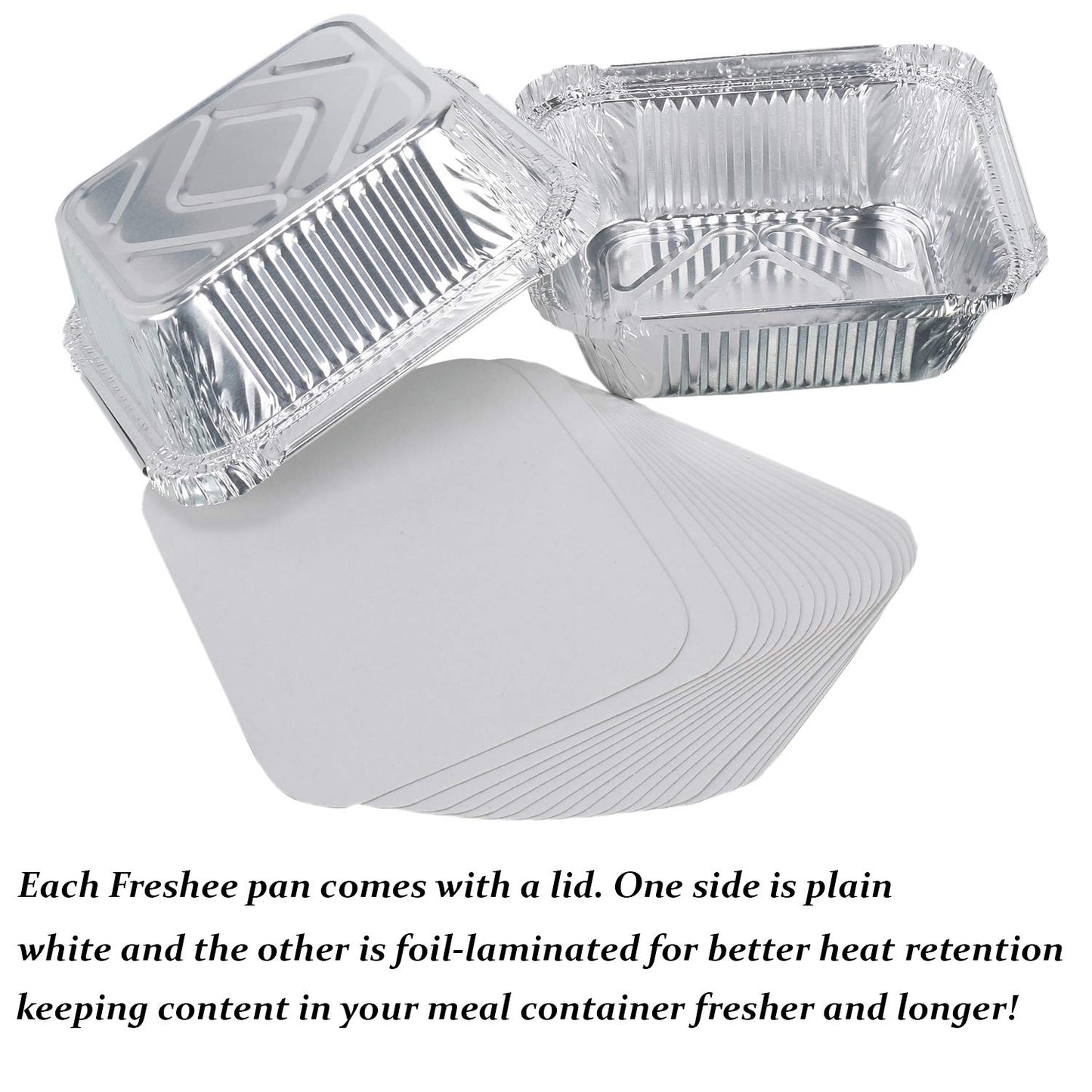 Aluminium Food Containers with Lids, 450 ML, 10 Pcs Pack - Happy Price - Image 4
