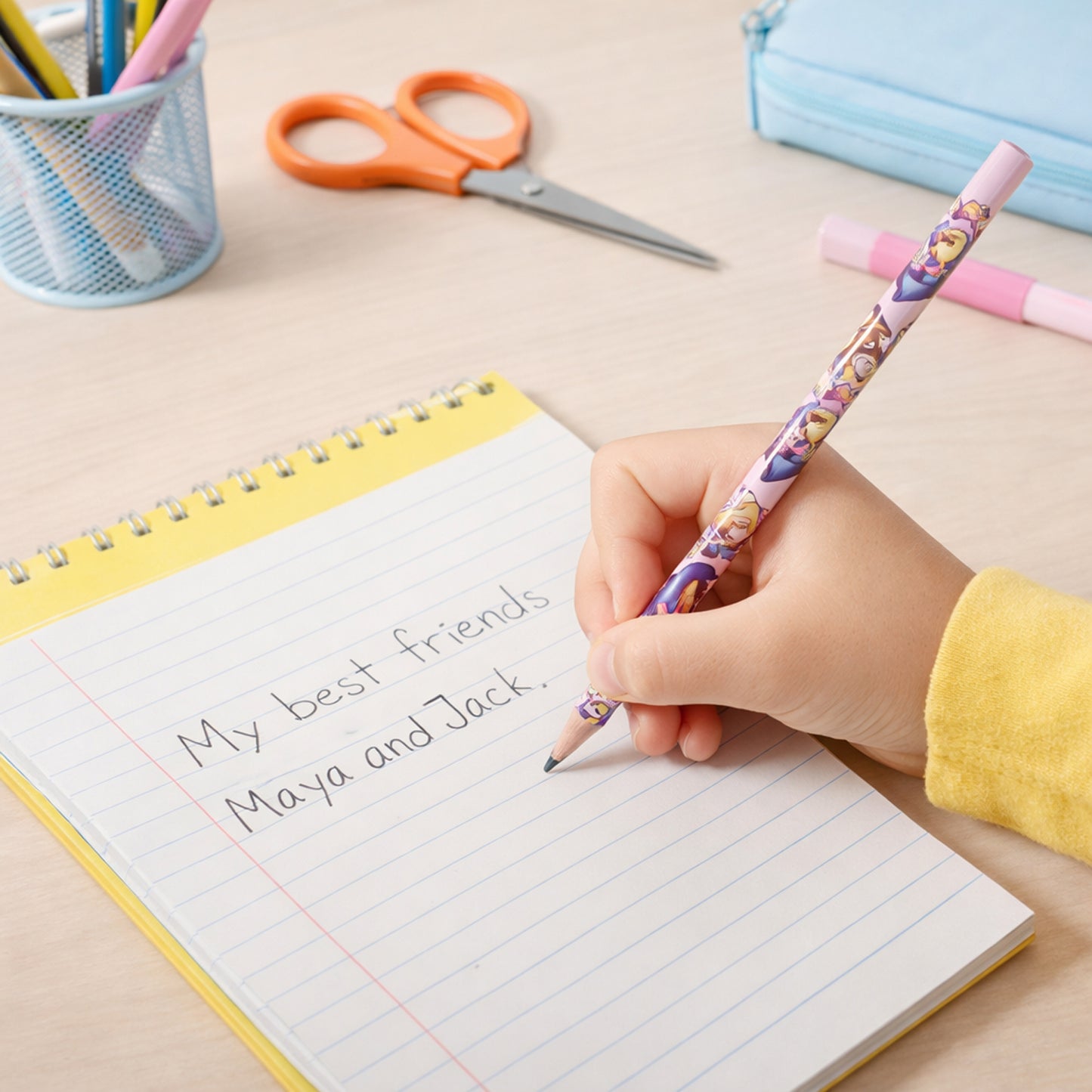 50 Pcs Cartoon Printed Wooden Pencils for Kids - Smooth Writing School Stationery - Happy Price - Image 3