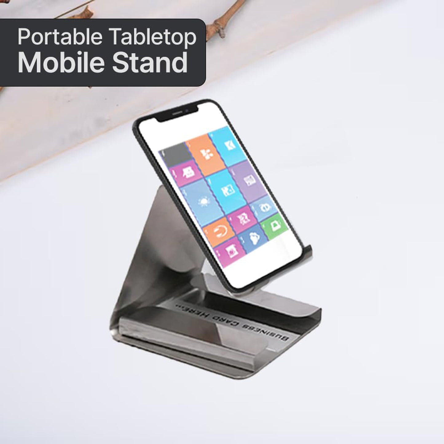 Compact Mobile Phone Desk Stand Holder (1 Pc) for Smartphones - Happy Price - Image 5