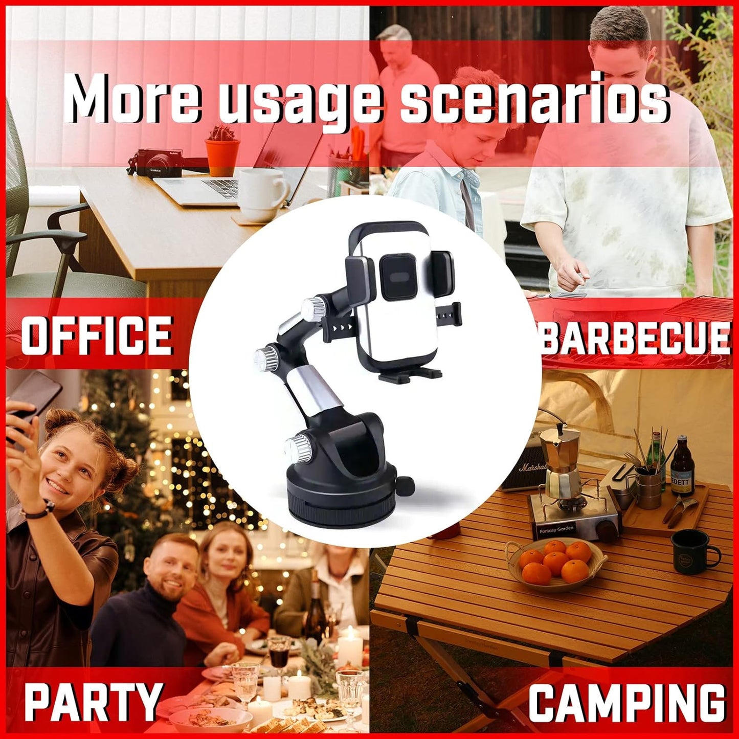 Adjustable Long-arm Suction Cup Car Phone Holder (1 Pc) - Happy Price - Image 4