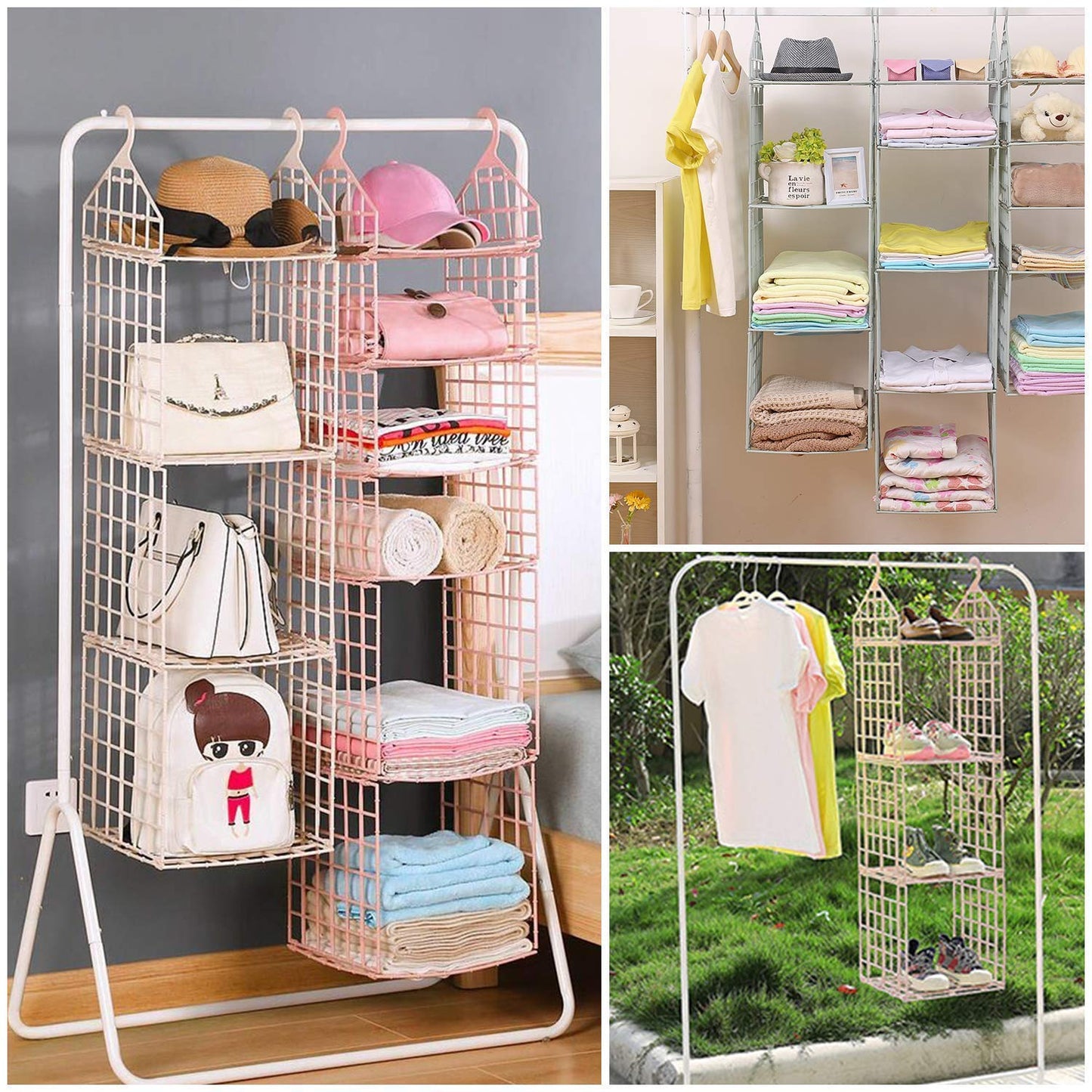 Multipurpose 5 Layer Folding Clothes Storage Rackscloset For Students Wardrobe Shelves Socks Scarf T-shirt Etchanging Organizer Storage Holders  Racks - Happy Price - Image 3