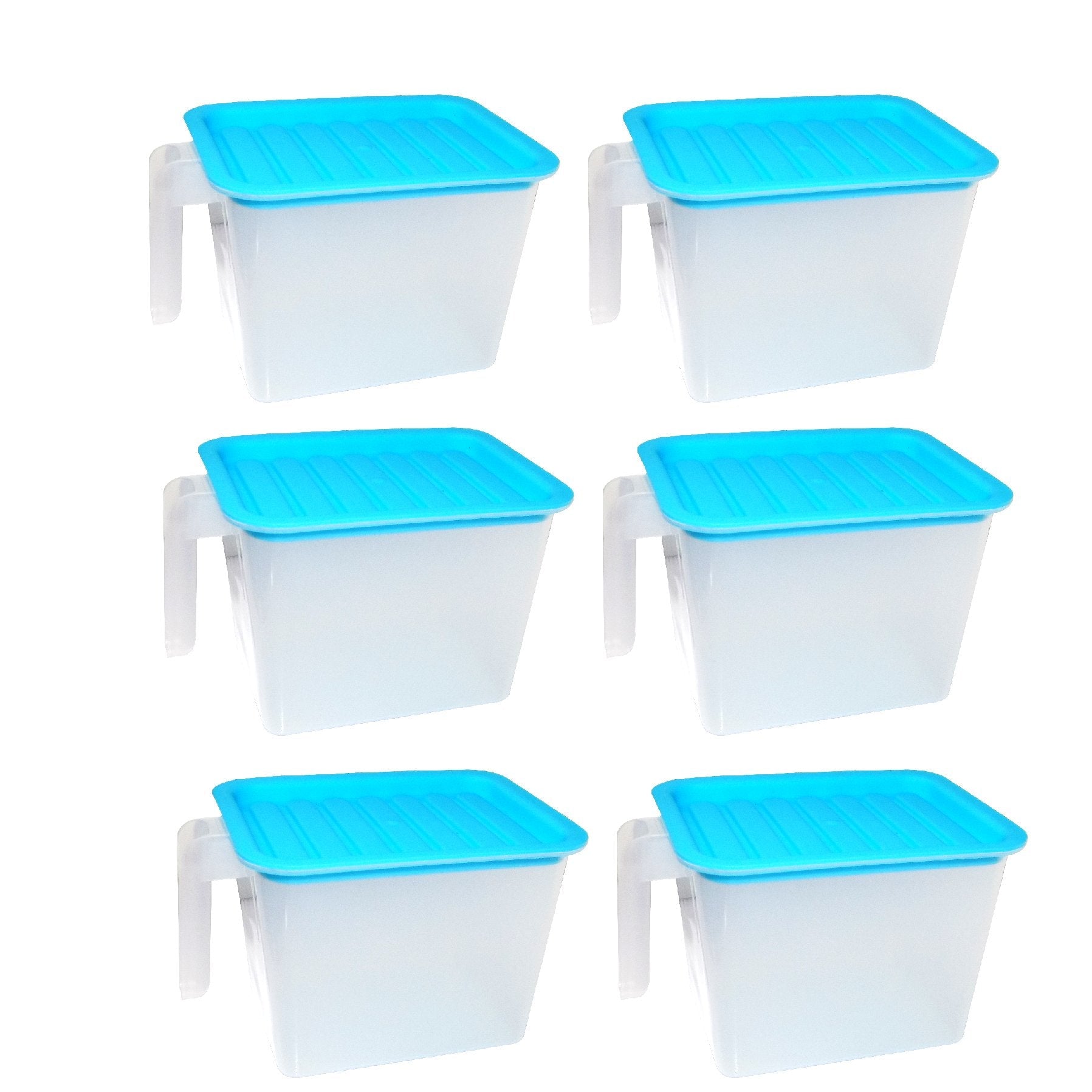 Air Tight Unbreakable Big Size 1100 Ml Square Shape Kitchen Storage Container (Set Of 6) - Happy Price - Image 1