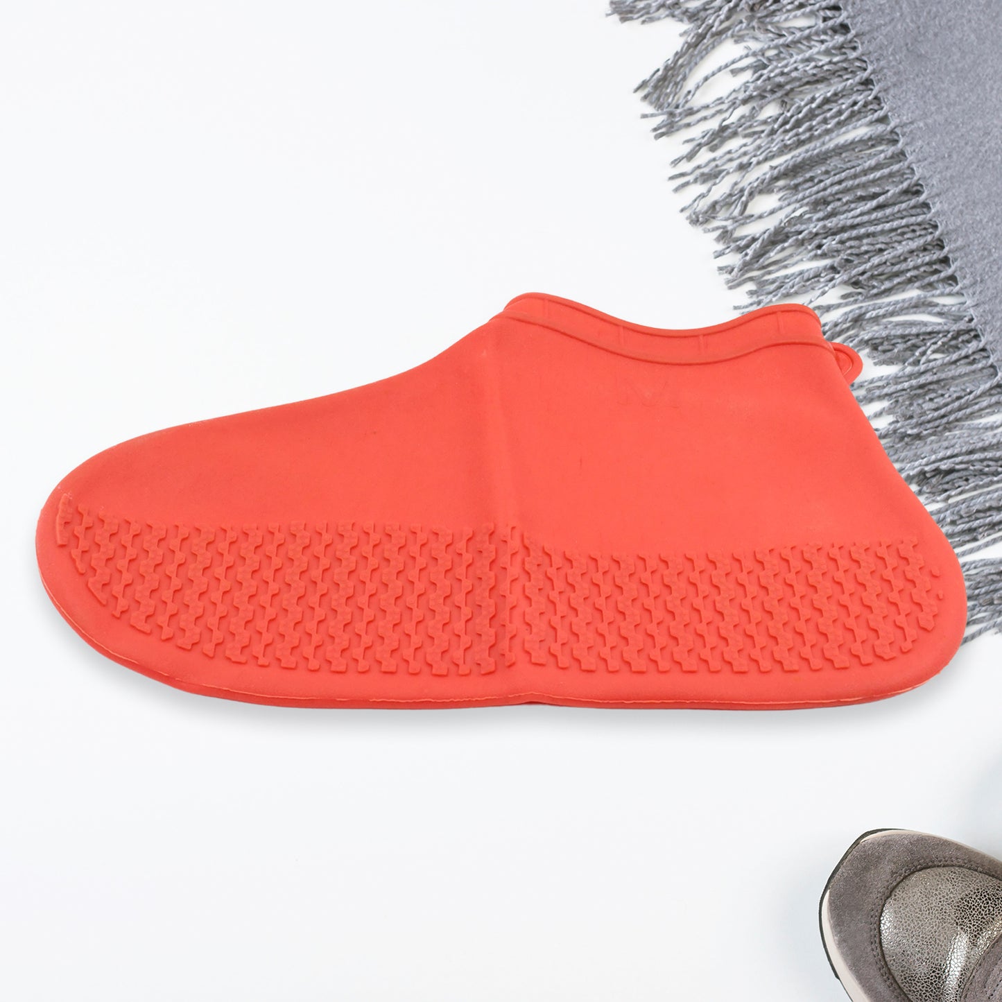 Non-slip Silicone Rain Reusable Anti Skid Waterproof Fordable Boot Shoe Cover (Medium Size  1 Pair  Red) - Happy Price - Image 6