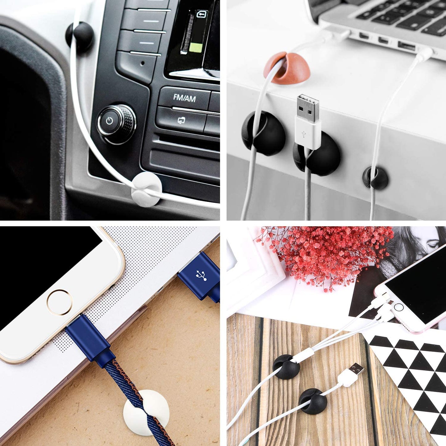 Cable Clips Multi Purpose Cable Organizer  Wire Holder For Desk And Table Use - Happy Price - Image 4