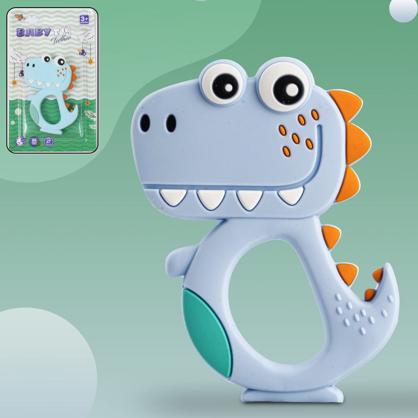 Silicone Dinosaur Teether For Baby (1 Pc  Mix Design  Color) - Happy Price - Image 6