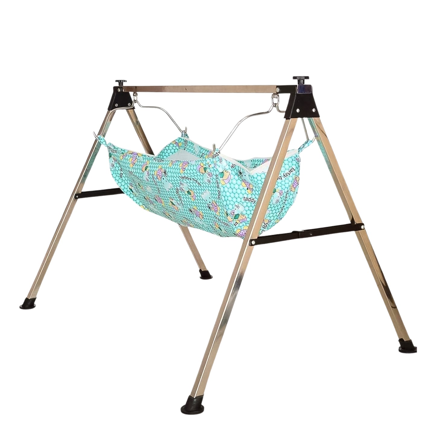 Baby Boys And Girls Portable Folding Swing Stainless Steel Stand (1 Pc) - Happy Price - Image 4