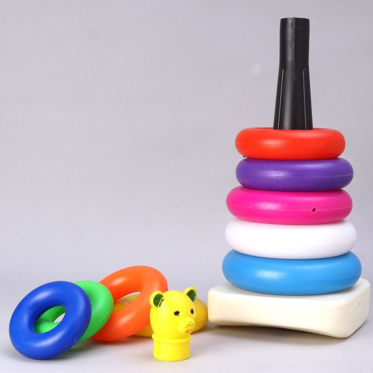 Plastic Baby Kids Teddy Stacking Ring Jumbo Stack Up Educational Toy 9pc - Happy Price - Image 5
