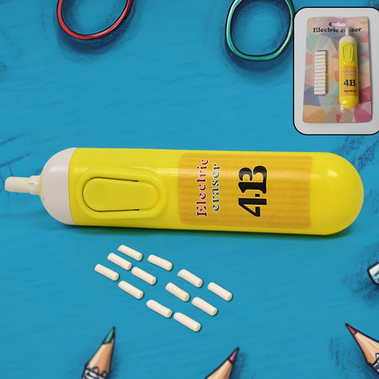 Electric Eraser Kit Automatic Pencil Eraser Battery Operated With 12 Eraser Refills - Happy Price - Image 1