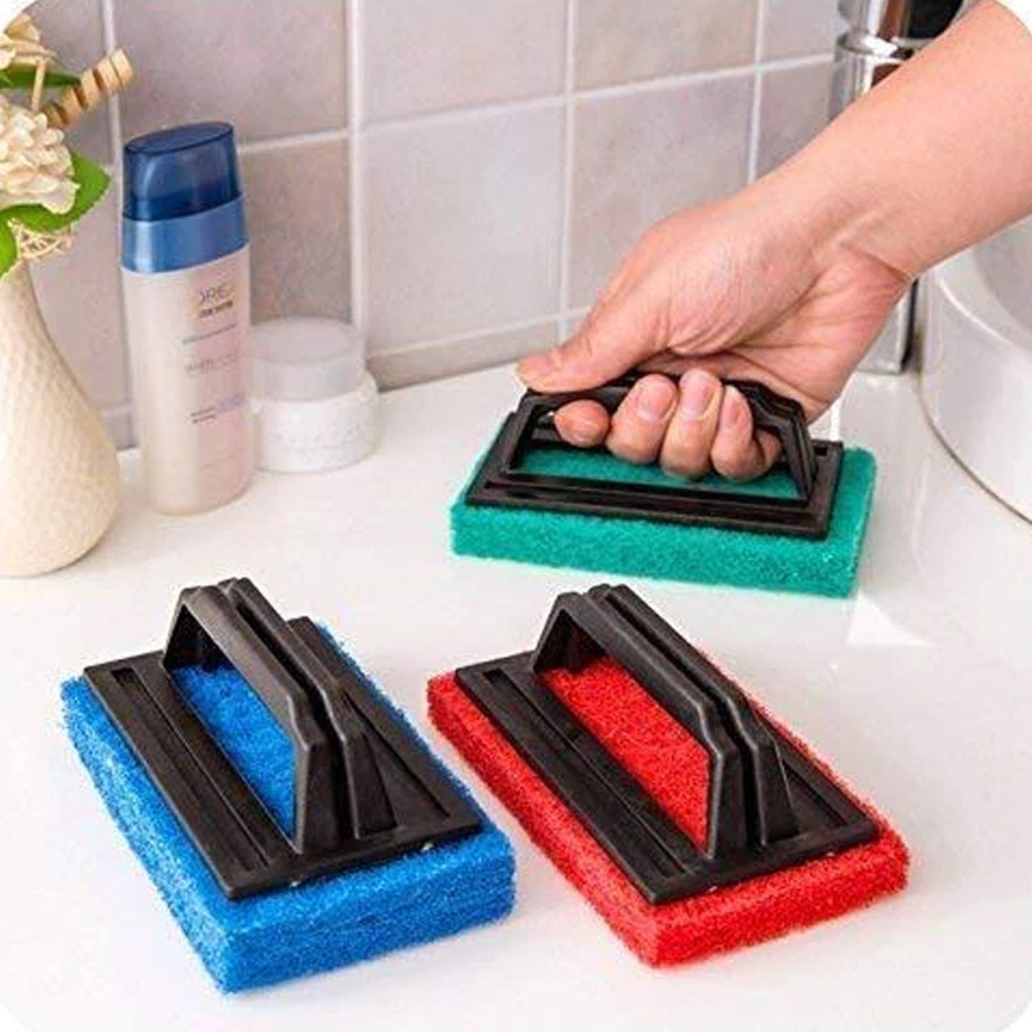 Handle Scrubber Brush Widely Used By All Types Of Peoples For Washing Utensils And Stuffs In All Kinds Of Bathroom And Kitchen Places Etc. - Happy Price - Image 5