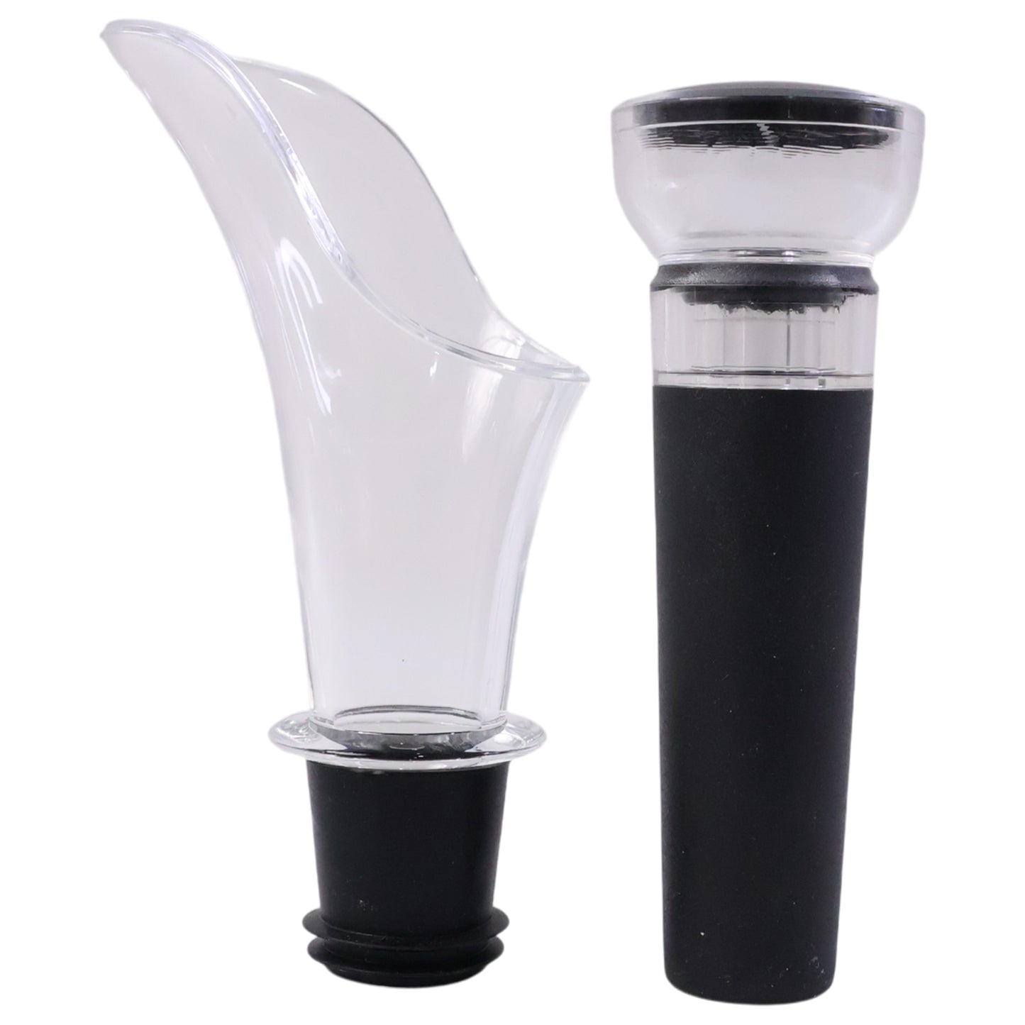 Wine Pourer and Vacuum Stopper Set - 2 Pc for Freshness - Happy Price - Image 4