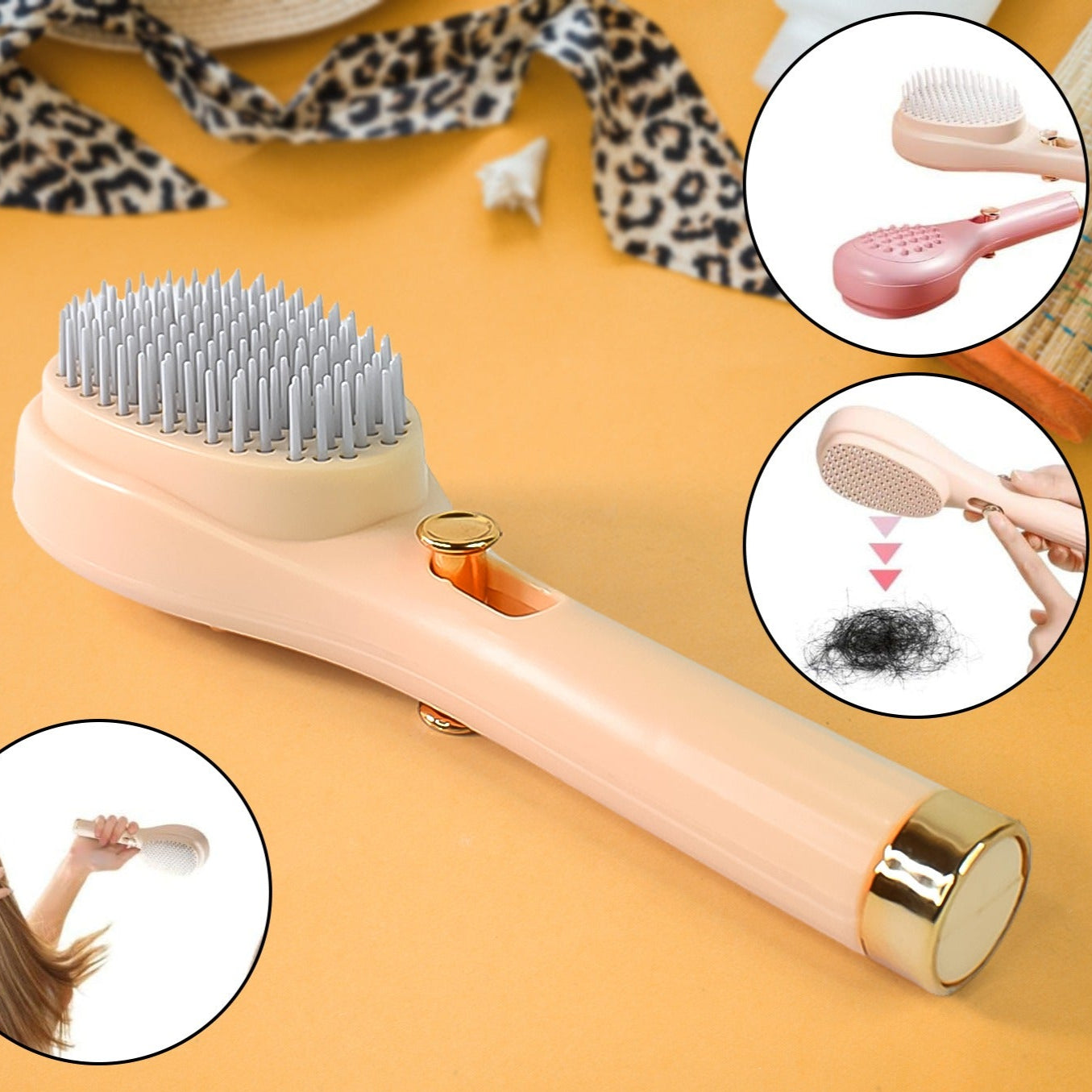 Self-cleaning Anti-static Massage Comb (1 Pc) - Happy Price - Image 1