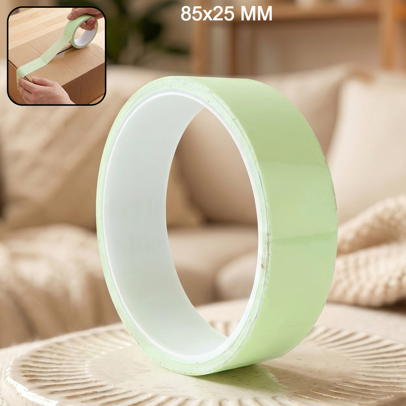 Strong Adhesive Tape Roll for Packaging Boxes - 1 Pc - Happy Price - Image 1