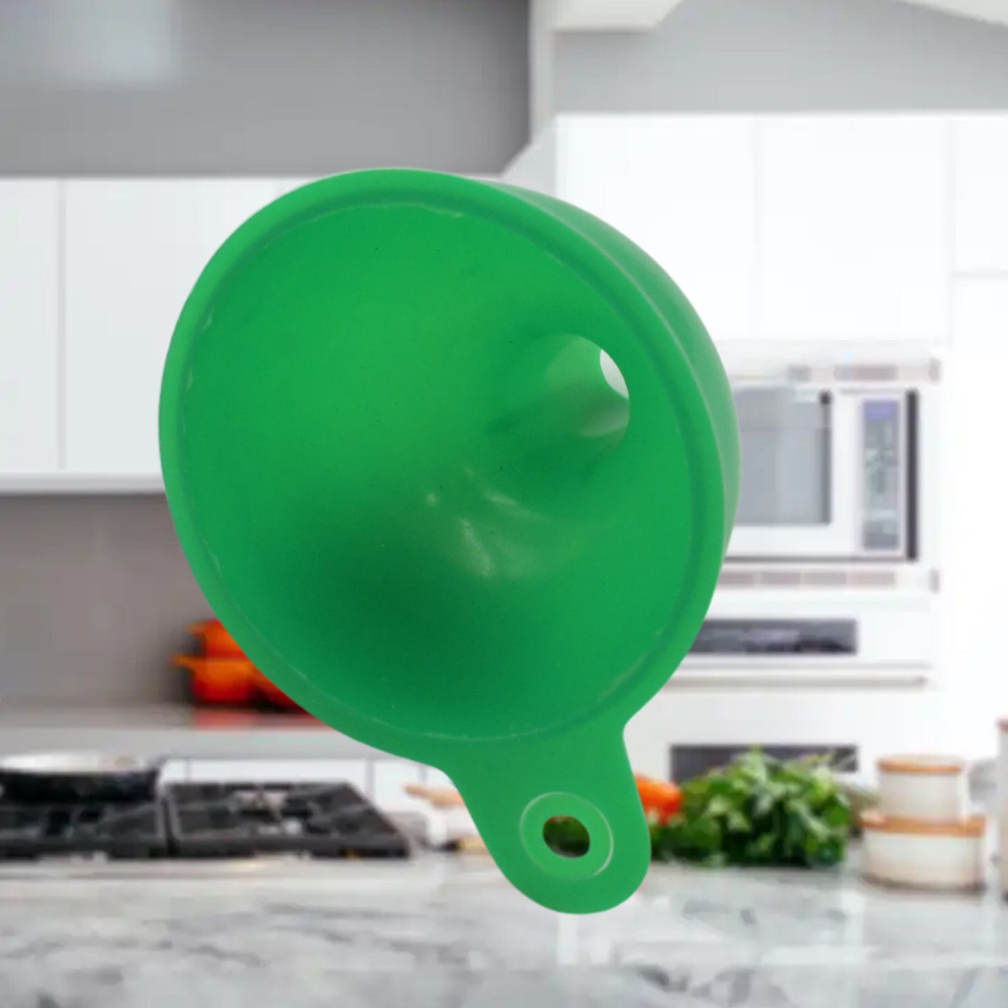 4237 Silicone Funnel For Pouring Oil Sauce Water Juice And Small Food-grainsfood Grade Silicone Funnel (1 Pc Green) - Happy Price - Image 6