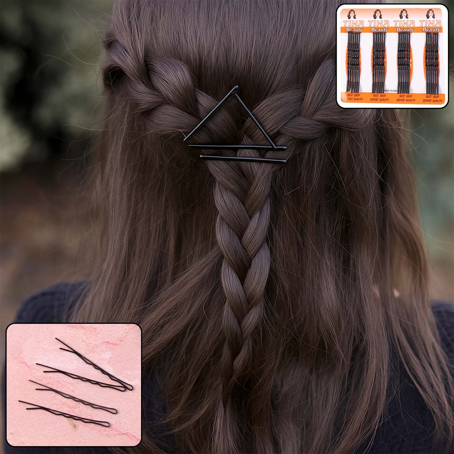 Medium Black Bobby Pins for Hair - 24 Pc Set - Happy Price - Image 6
