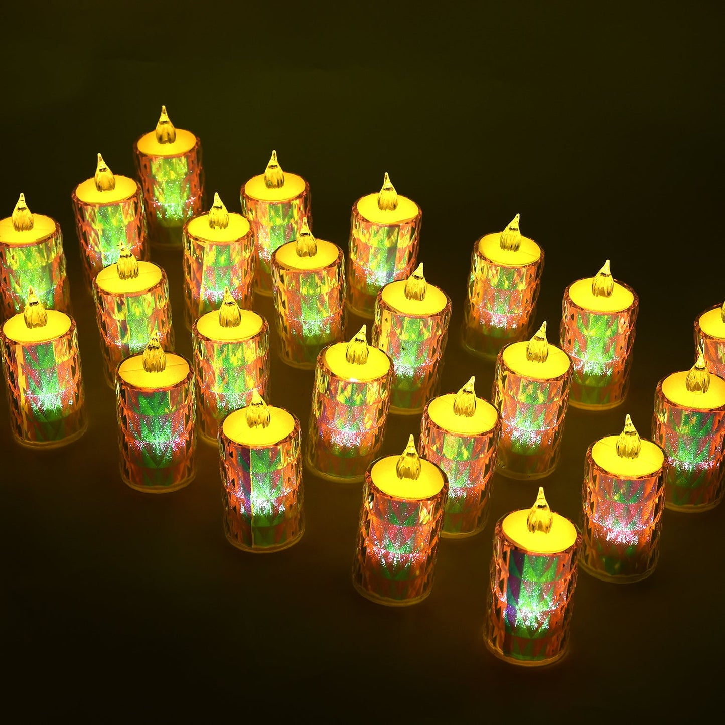 24 Pc Flameless And Smokeless Decorative Melting Candles Led Tea Light - Happy Price - Image 3