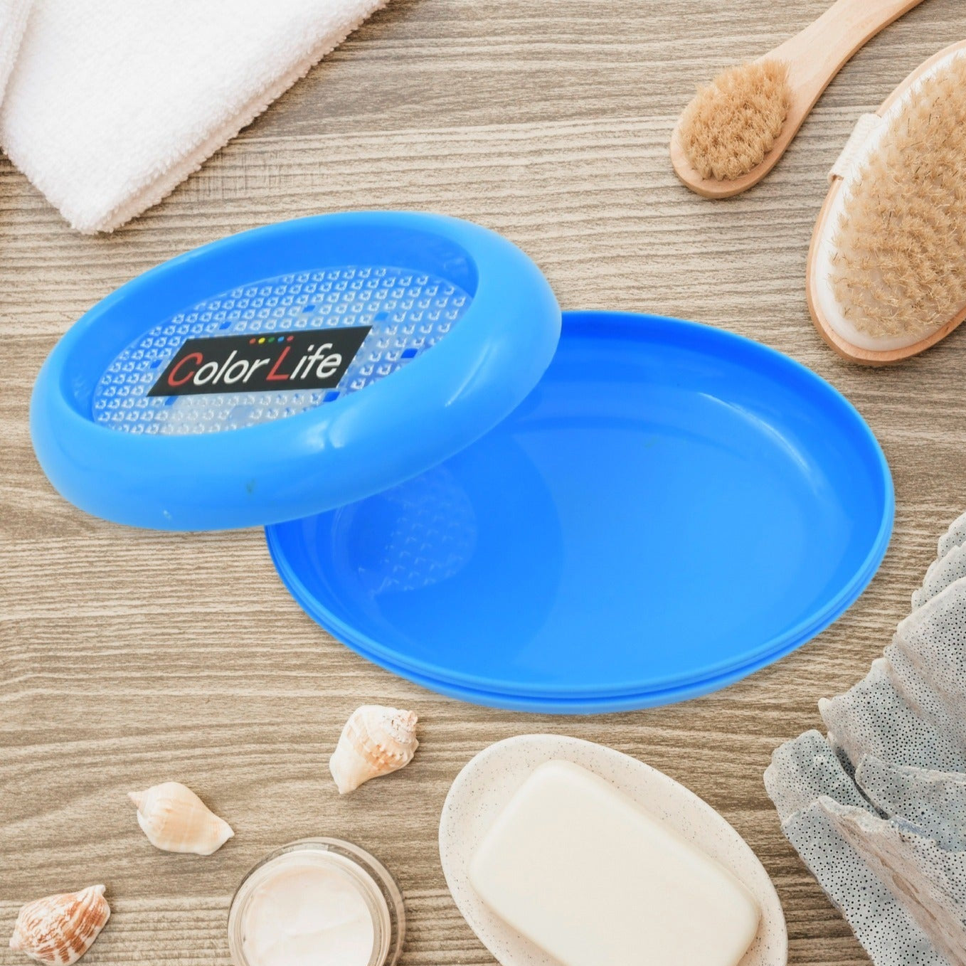 Bathroom Accessories Plastic Soap Case  Soap Dish  Soap Stand Plastic Soap Case Soap Holder Soap Dish For Bathroom Kitchen Sink (Oval  Heart Shape Soap Case  1 Pc ) - Happy Price - Image 1