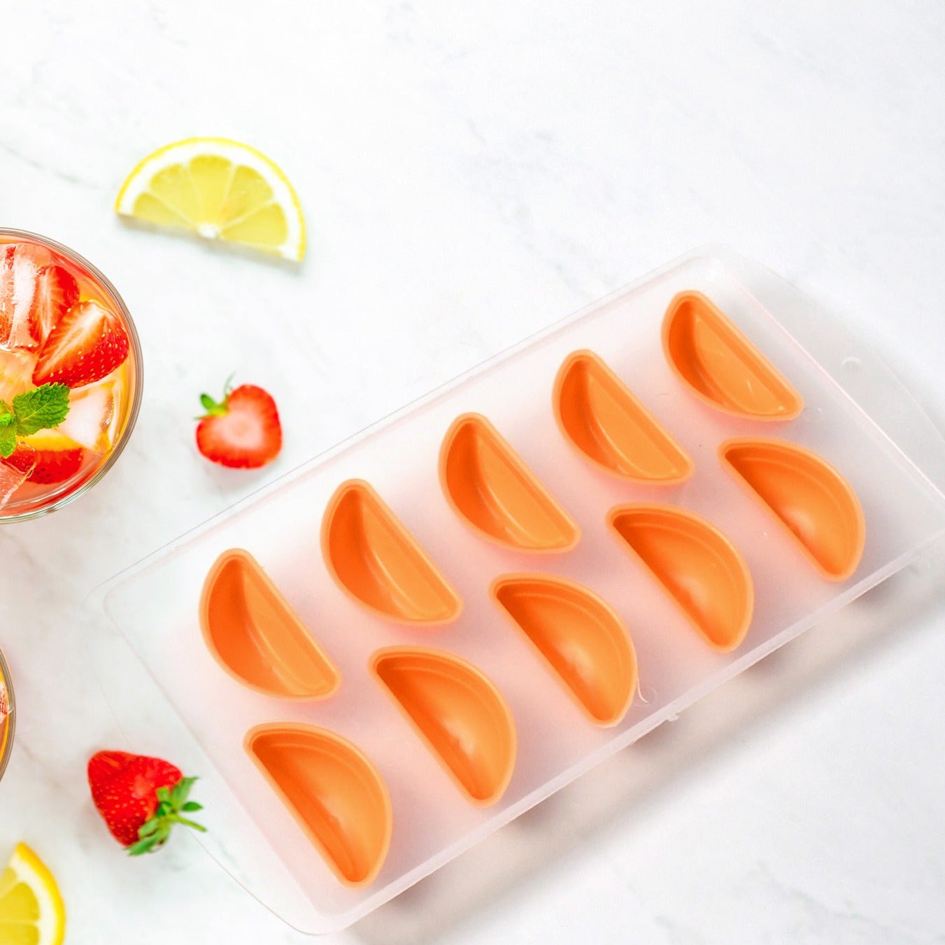 Silicone Mold Ice Cube Tray Creative Sweet Multi Type Ice Tray Buckets Ice Cube Trays Multi Fruit Shape Ice Tray (1 Pc) - Happy Price - Image 1