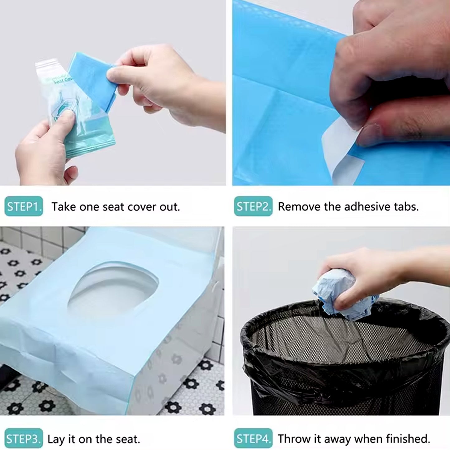 Disposable Toilet Seat Covers  Waterproof Isolation Disposable Toilet Seat Cushion (10 Pcs Set) - Happy Price - Image 3