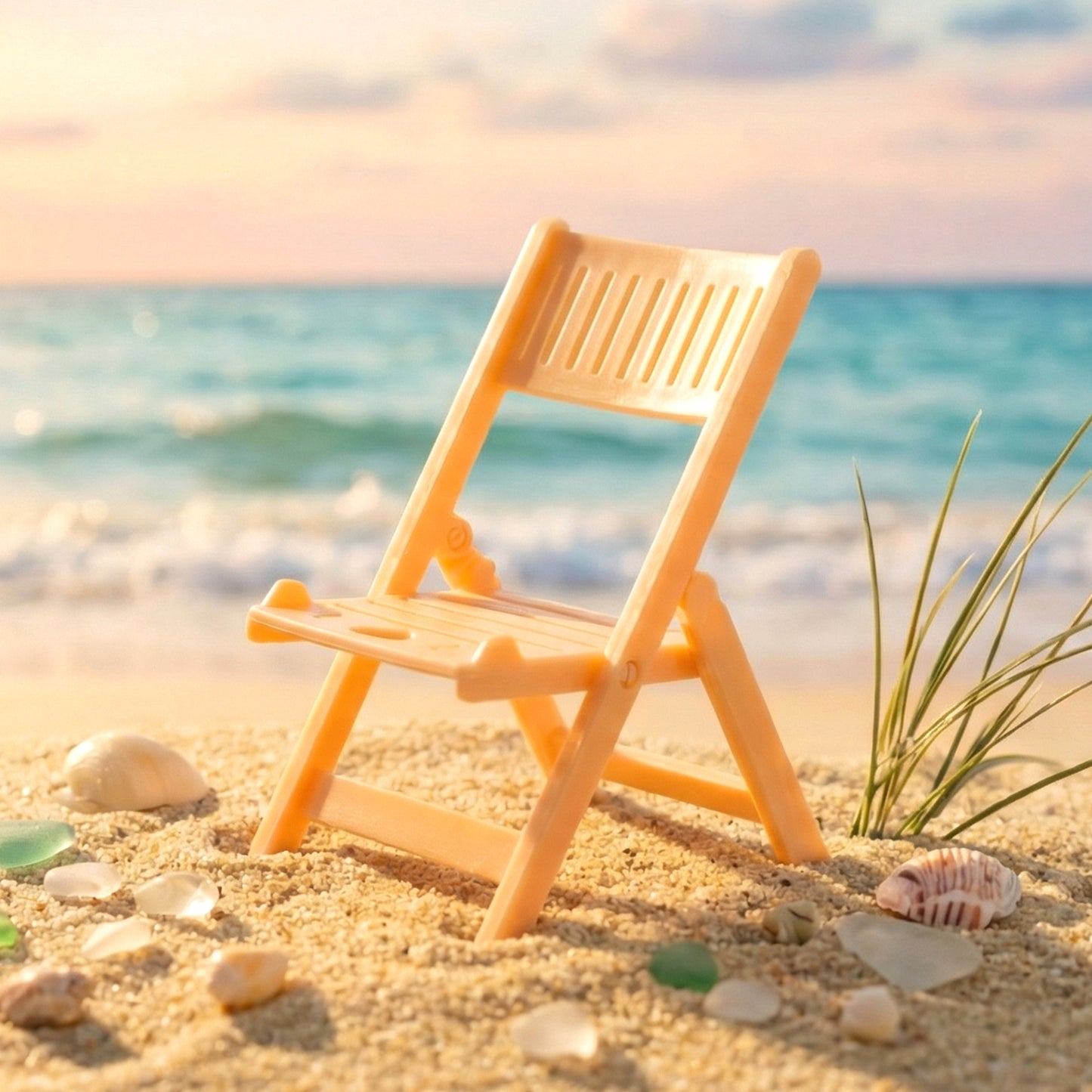 Mini Chair Mobile Stand Holder - 1 Pc Peach Color - Happy Price - Image 5