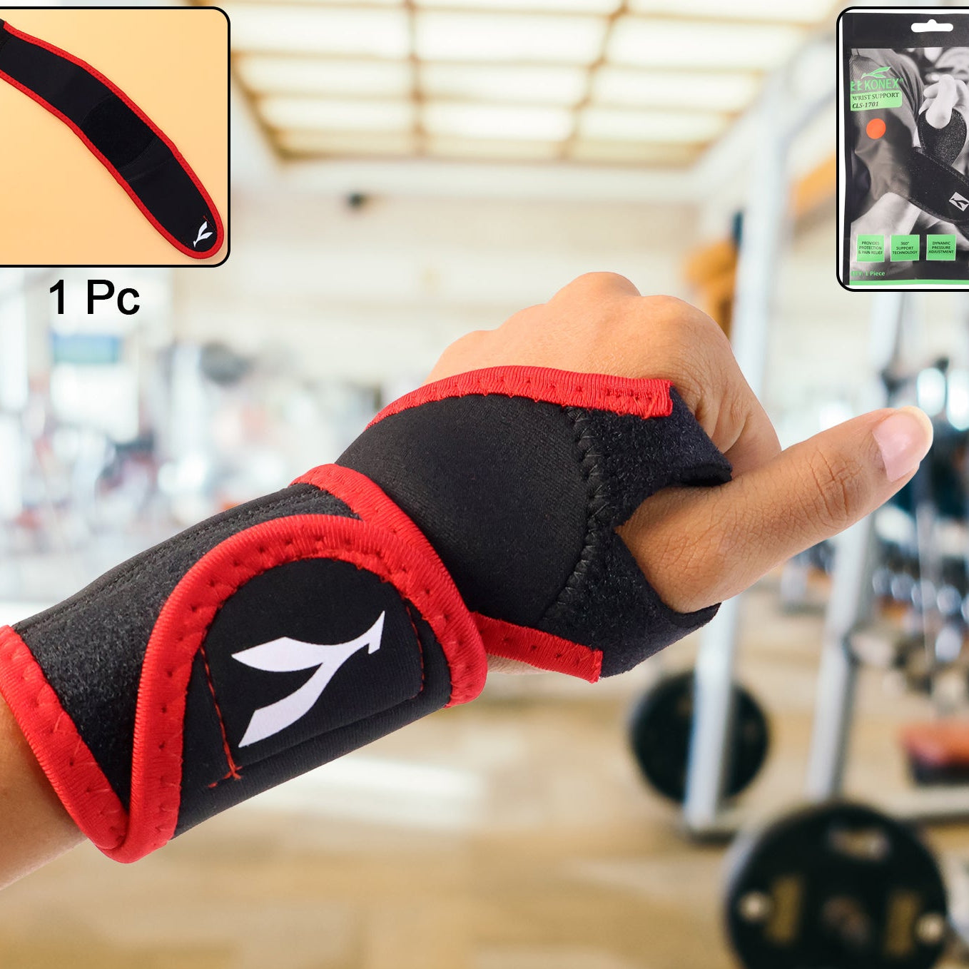 Adjustable Wrist Brace with Thumb Support - 1 Pc Compression Strap for Pain Relief - Happy Price - Image 1