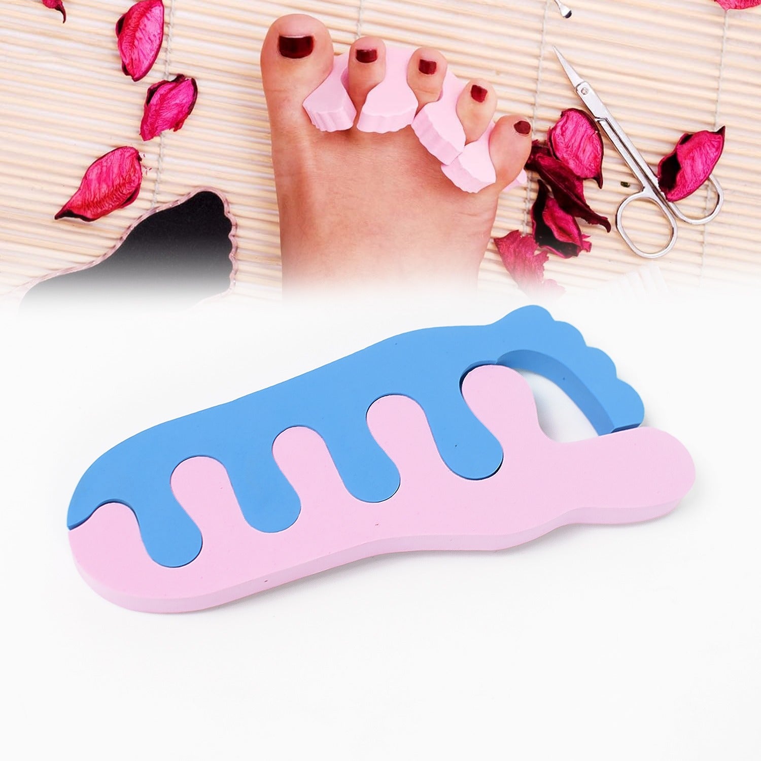 Toe Separators Toe Spacers Sponge Toe Stretcher Pedicures (1 Pair) - Happy Price - Image 1