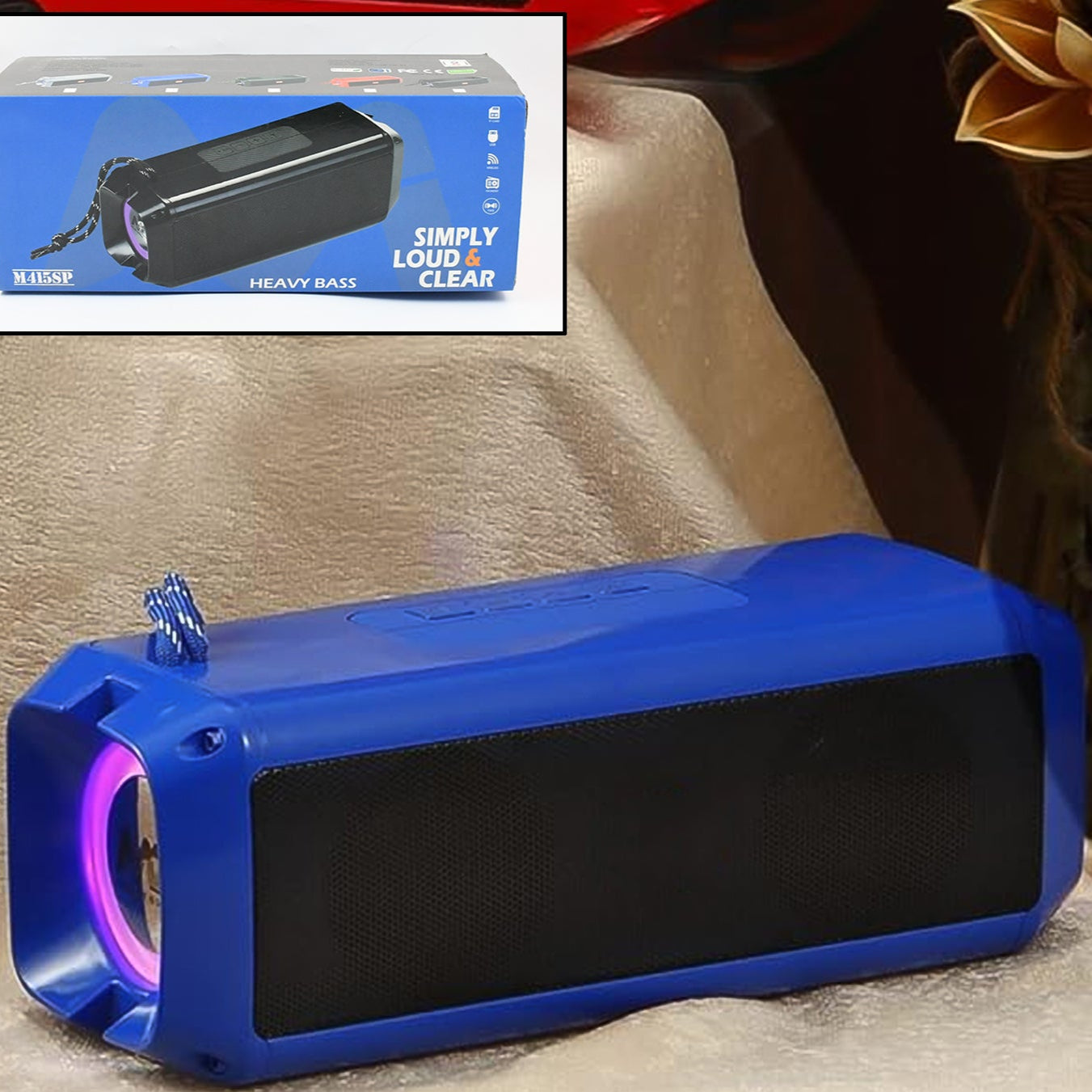 Portable Wireless Rechargeable Speaker Bluetooth Speaker (1 Pc) - Happy Price - Image 1