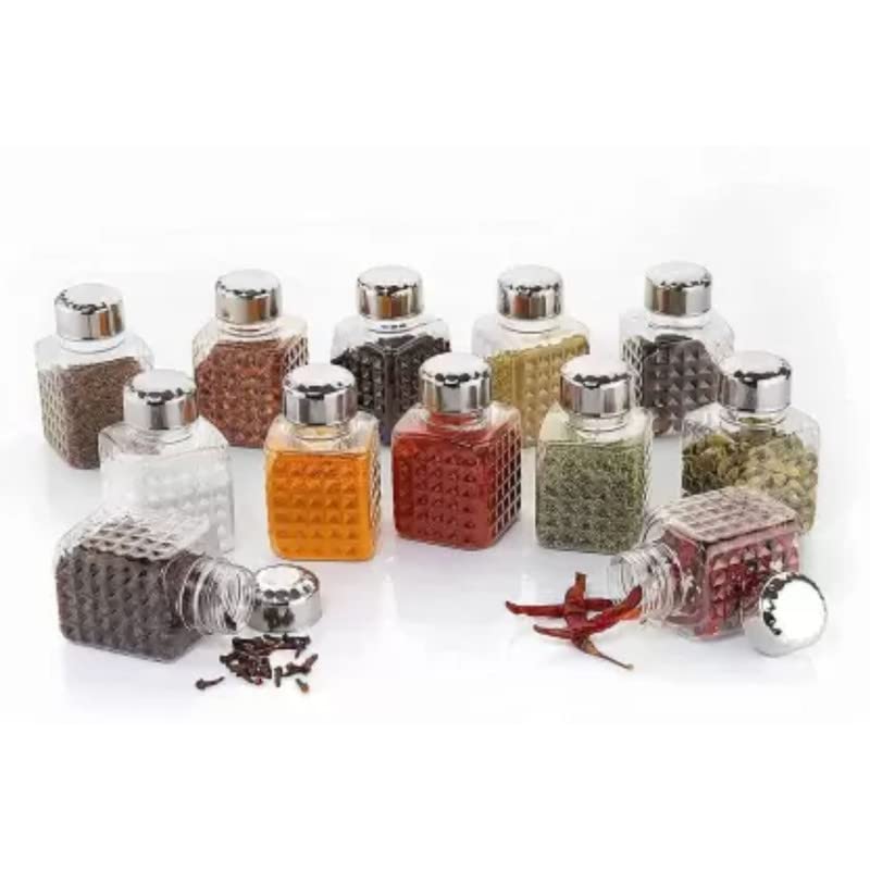 All New Square 24 Bottle Design 360 Degree Revolving Spice Rack Container Condiment Pieces Set Square Small Container - Happy Price - Image 4