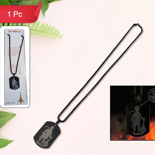 Hanuman Chalisa Locket With Gada Chain (1 Pc) - Happy Price - Image 1