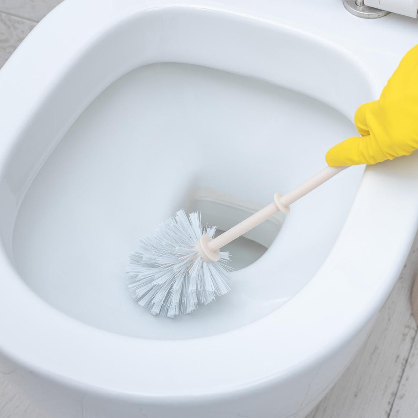 Premium Toilet Plastic Brush With Holder Stand Western And Indian Toilet Bathroom Cleaning - Happy Price - Image 2