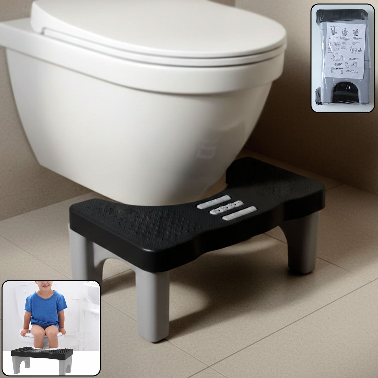 Portable Toilet Foot Stool for Improved Posture - 1 Pc - Happy Price - Image 2