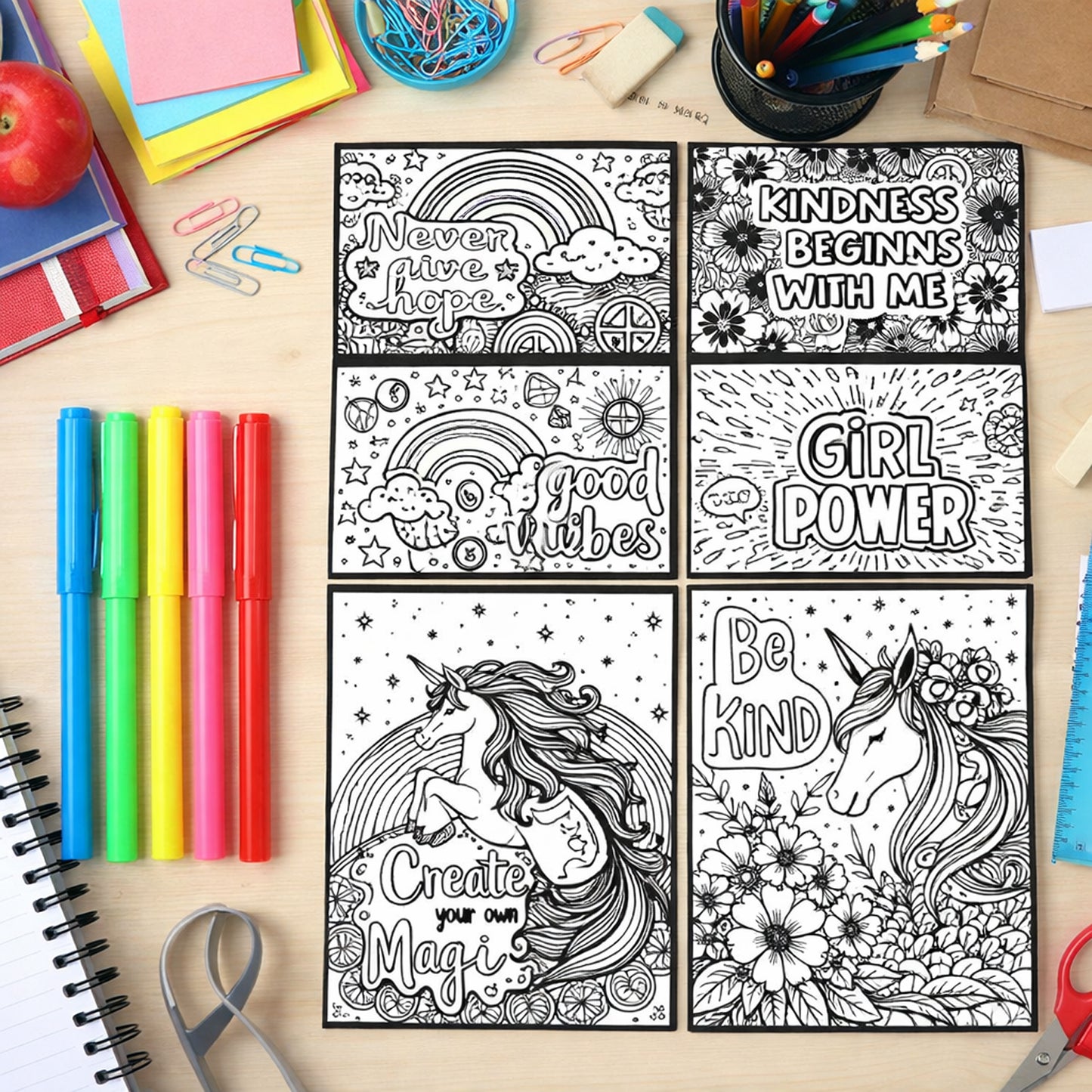 Creative Kids Activity Poster Set for Colouring & Fun (11 Pc) - Happy Price - Image 2